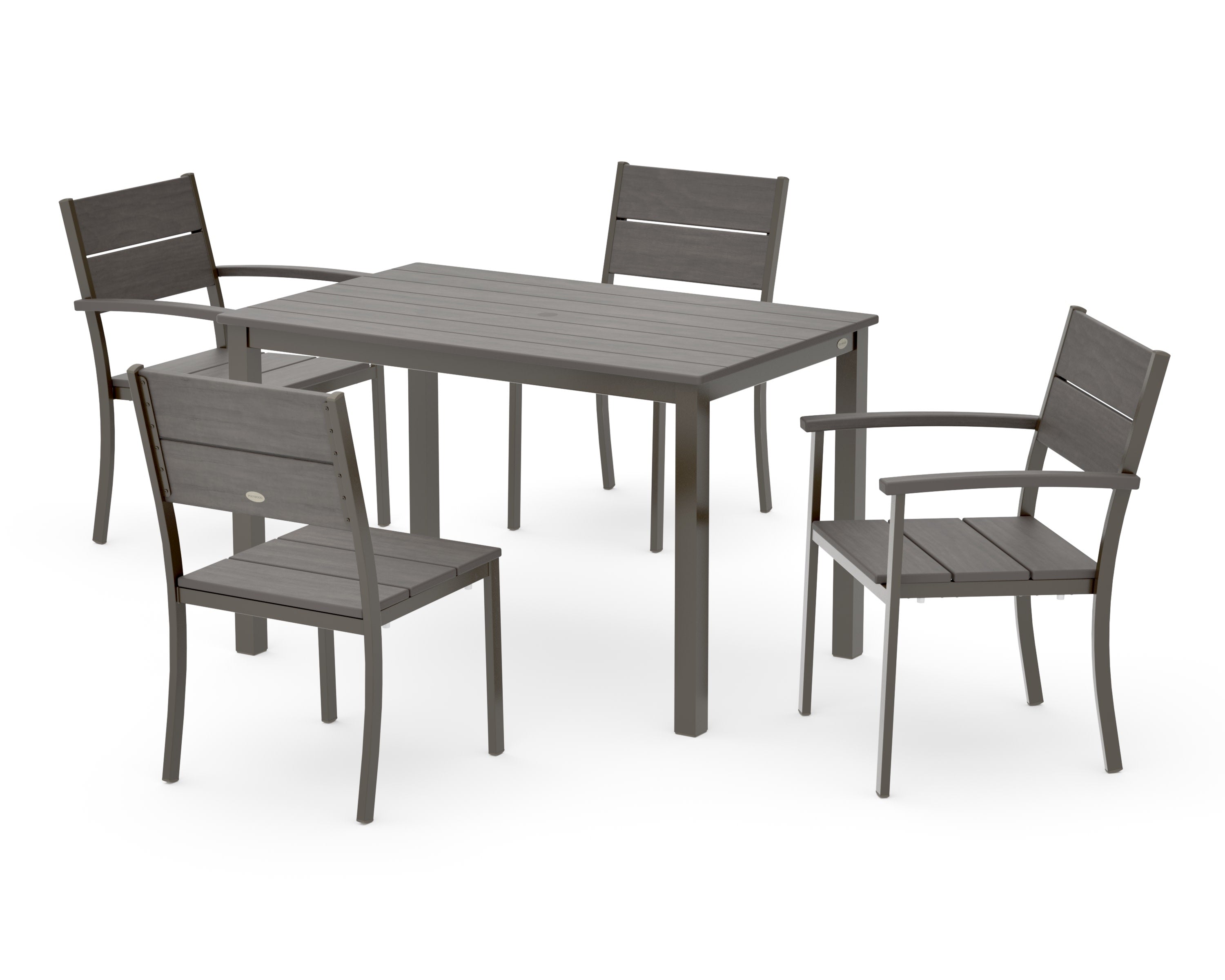 Main Street 5-Piece Dining Set in Bronze / Driftwood