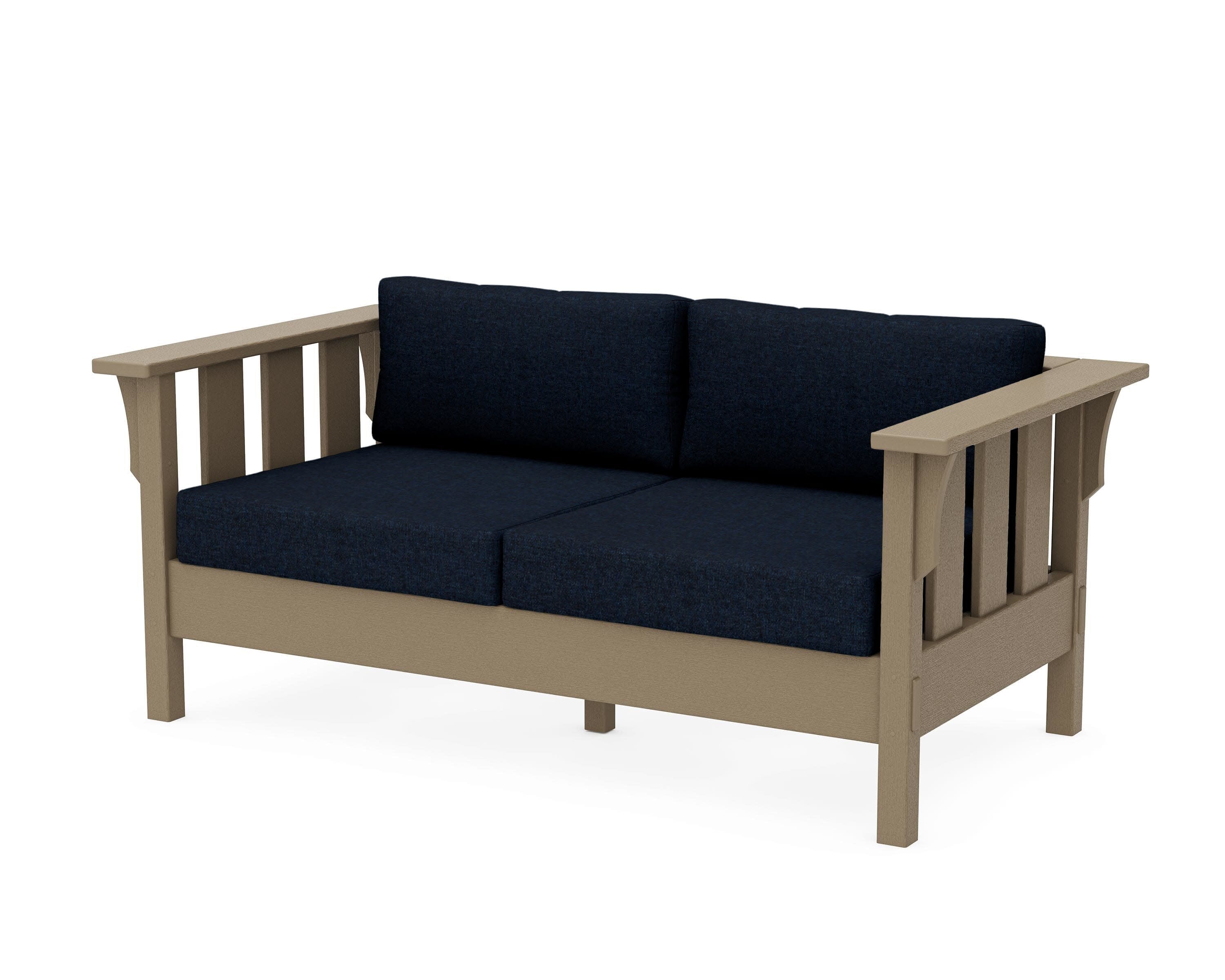 Acadia Deep Seating Loveseat in Vintage Sahara / Marine Indigo
