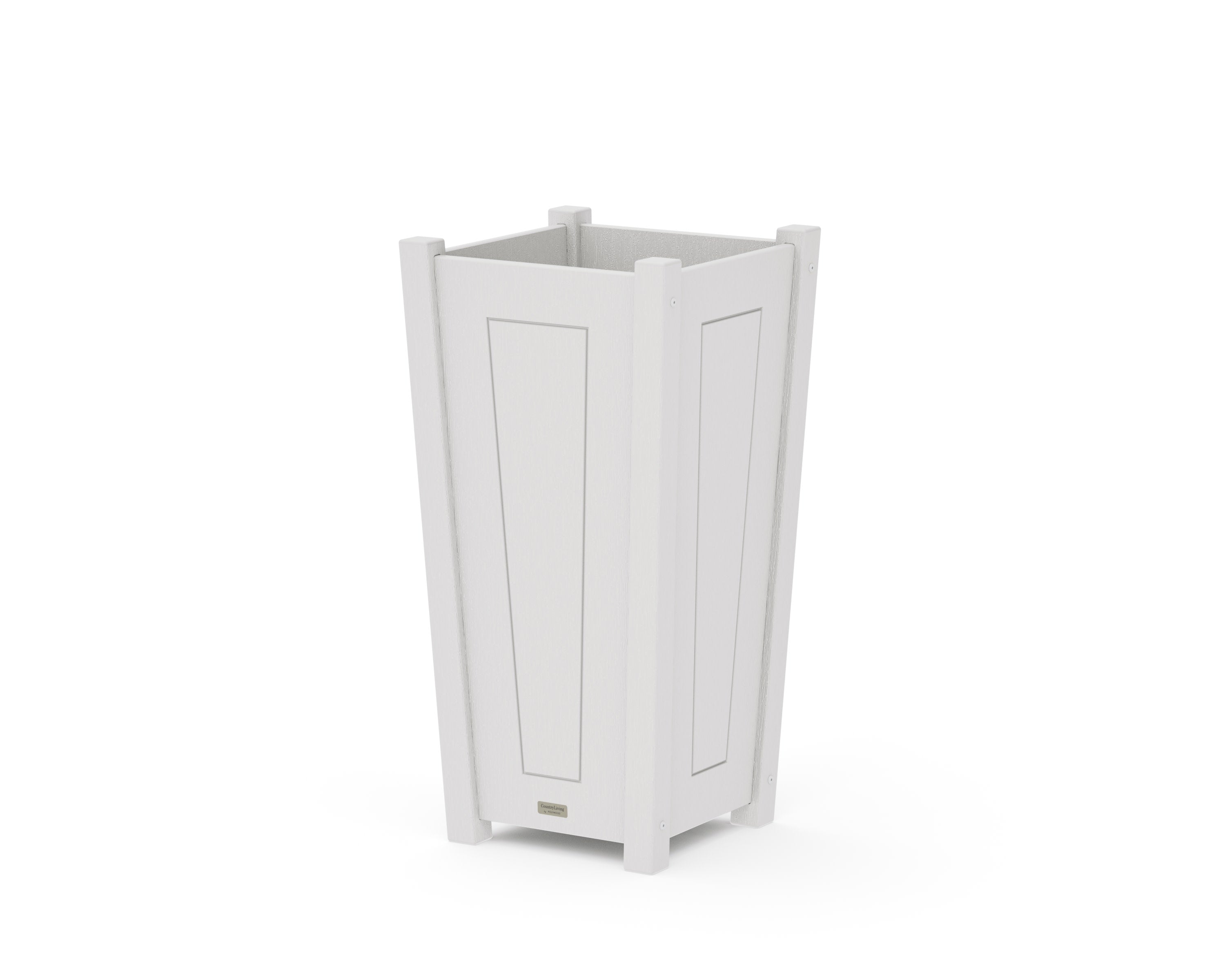 Country Living Tapered Square Planter Box in Vintage White