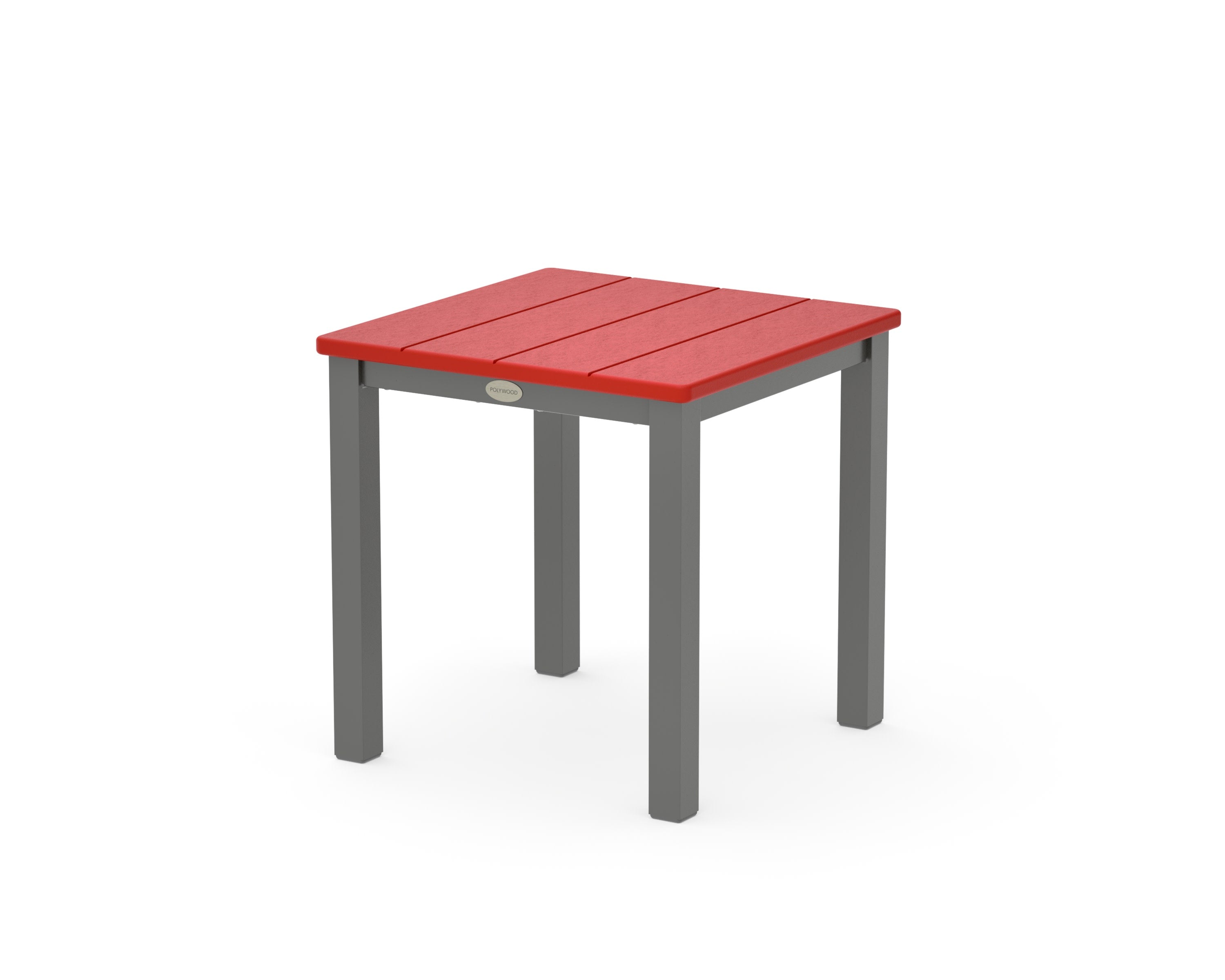 Main Street 18" Side Table in Charcoal / Sunset Red