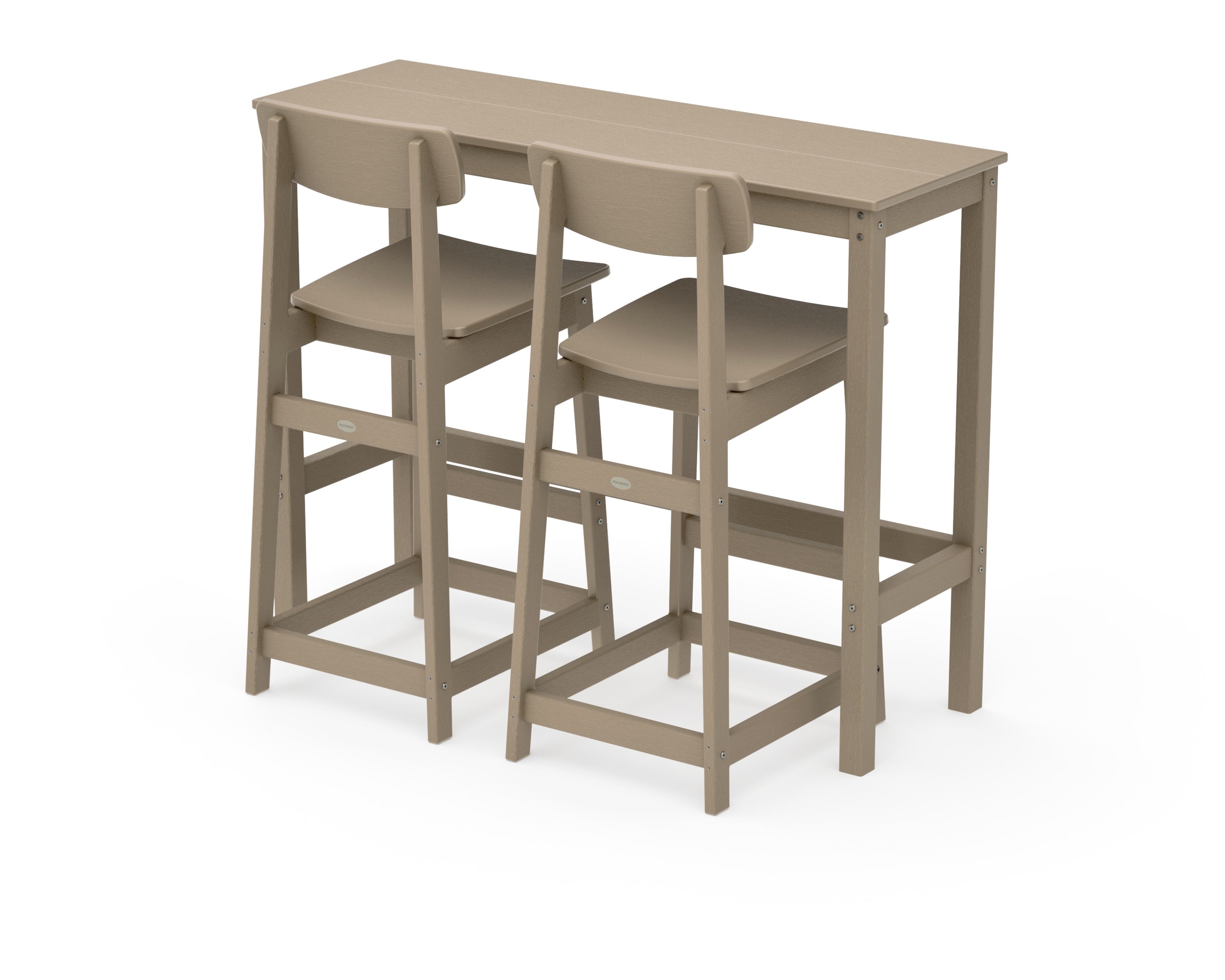 Modern Studio Urban Bar Chair 3-Piece Balcony Set in Vintage Sahara