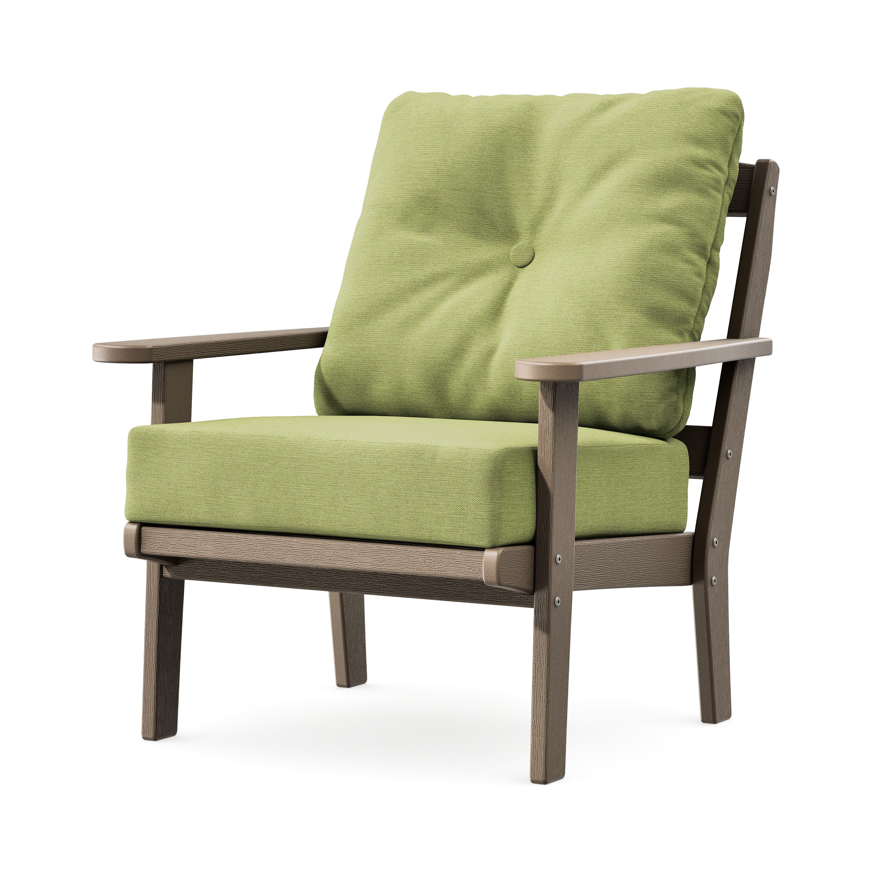 Mission Deep Seating Chair in Vintage Sahara / Chartreuse Boucle