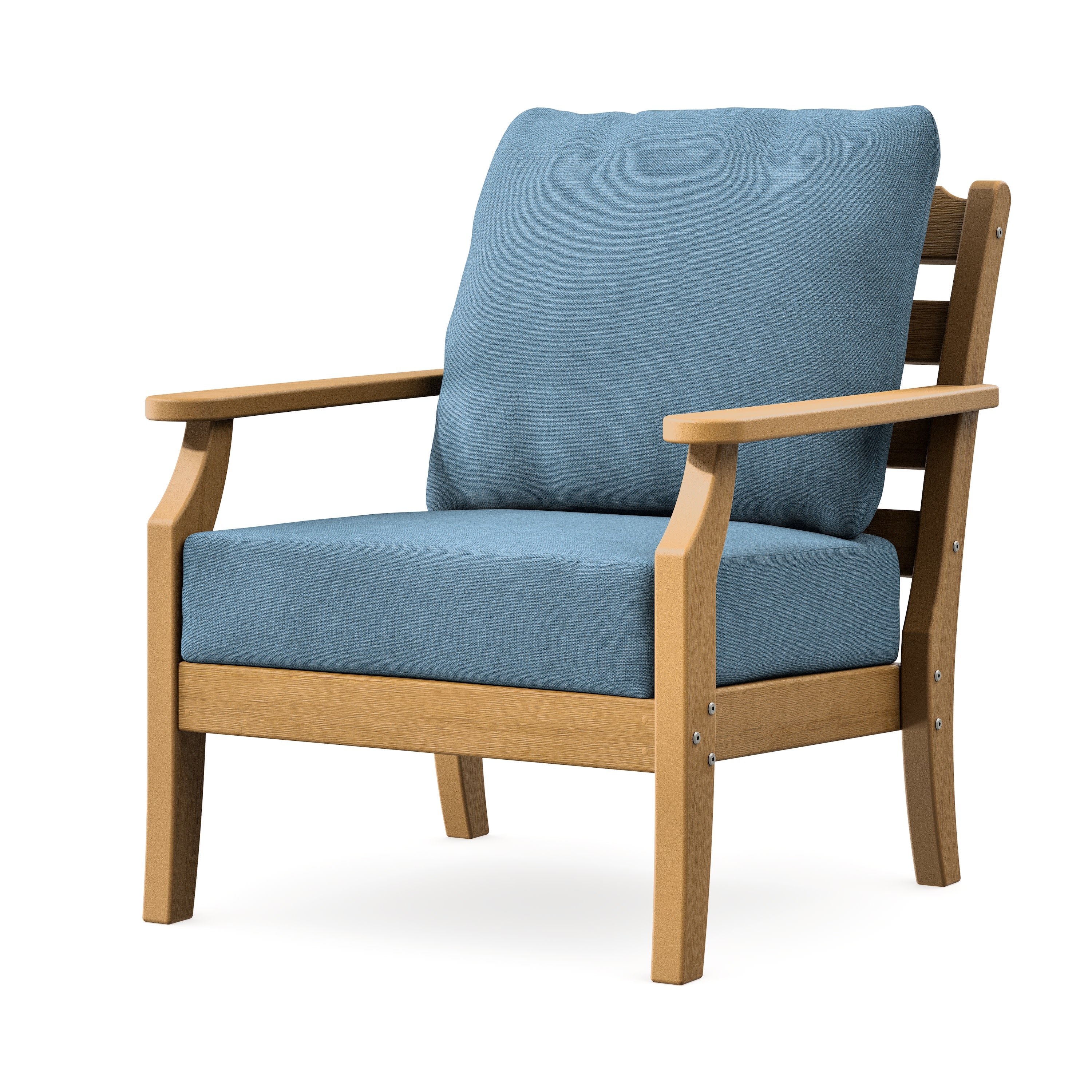 Savannah Deep Seating Chair in Natural / Sky Blue