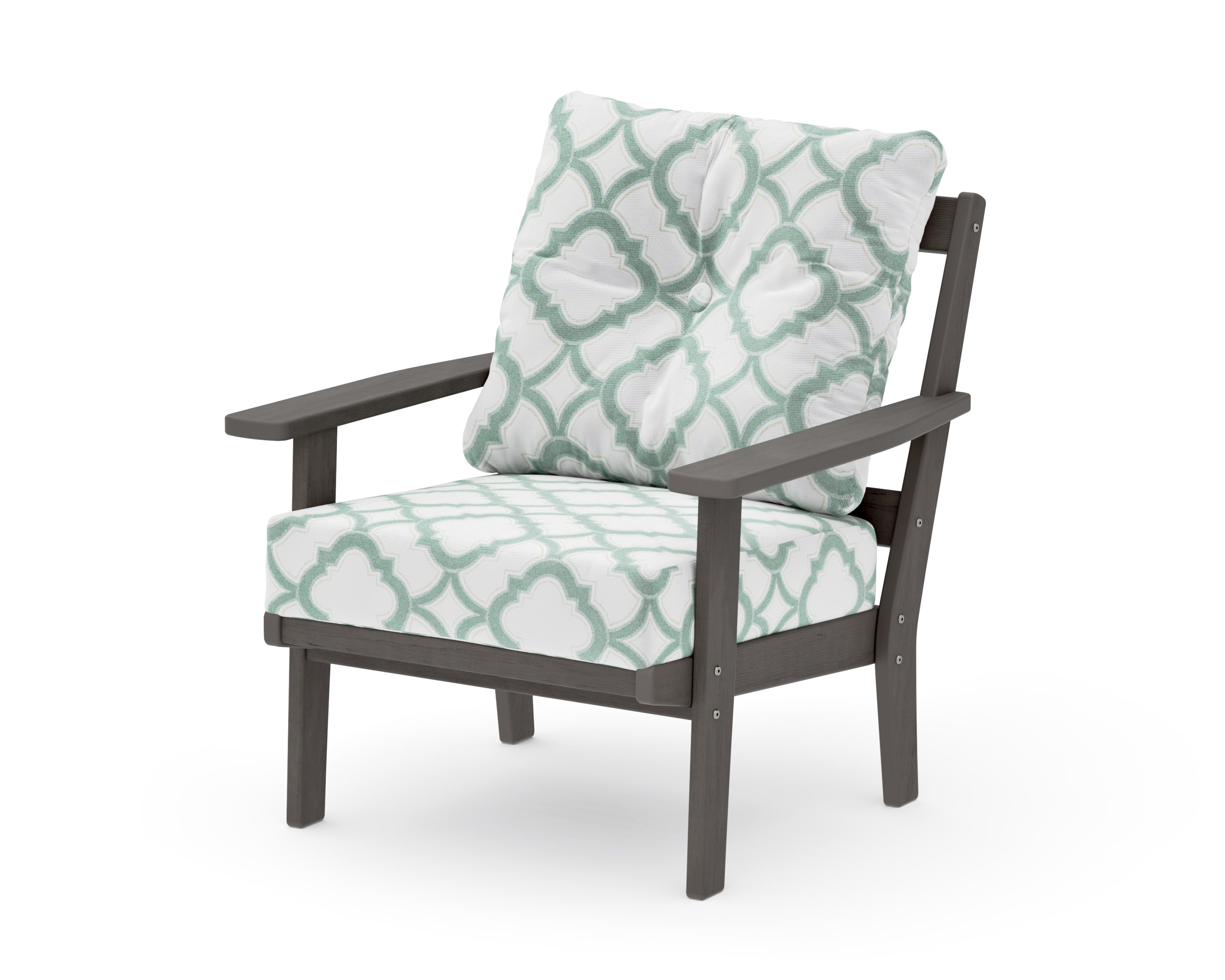Oxford Deep Seating Chair in Driftwood / Trellis Glacier Spa