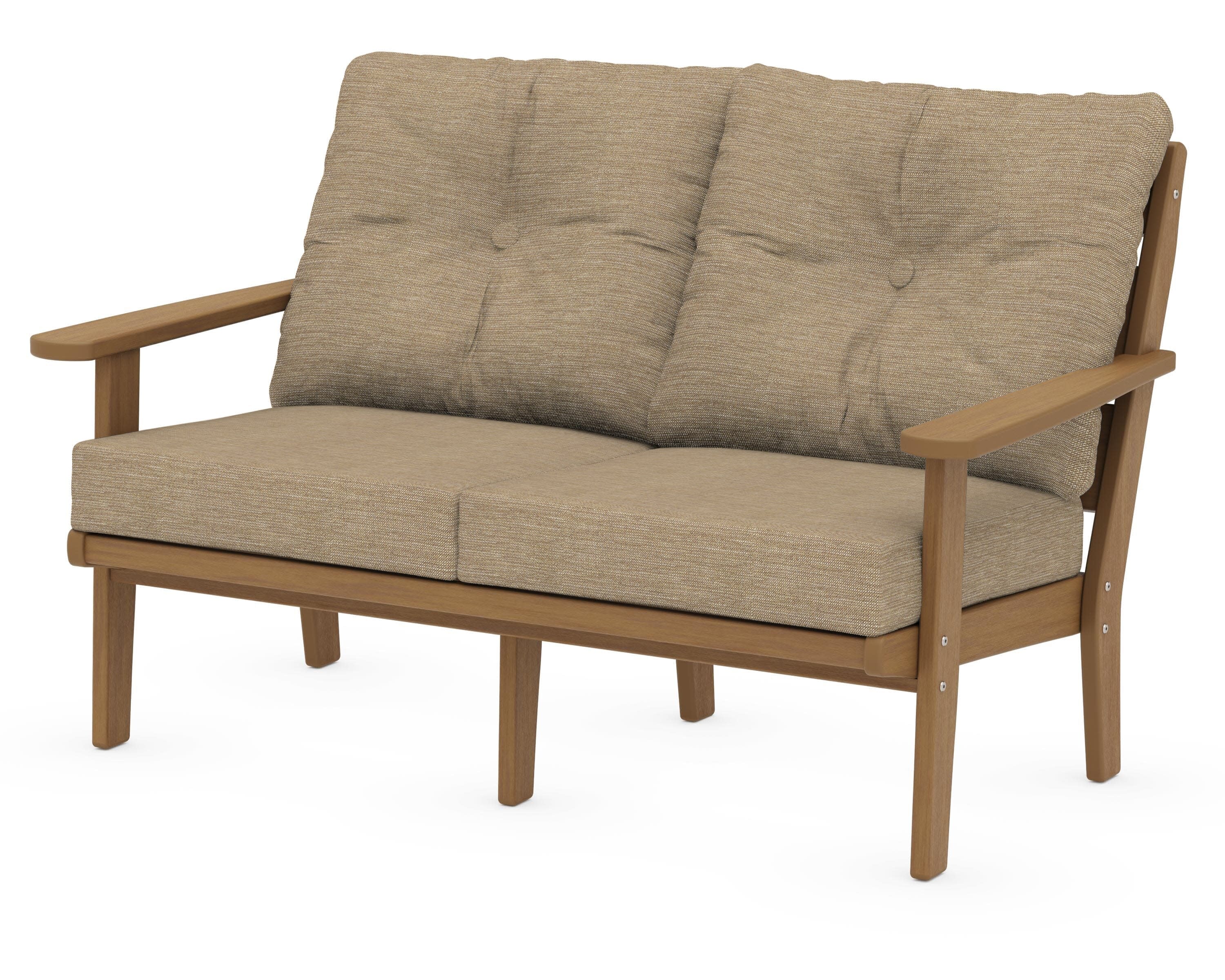 Lakeside Deep Seating Loveseat in Natural / Charmer Desert