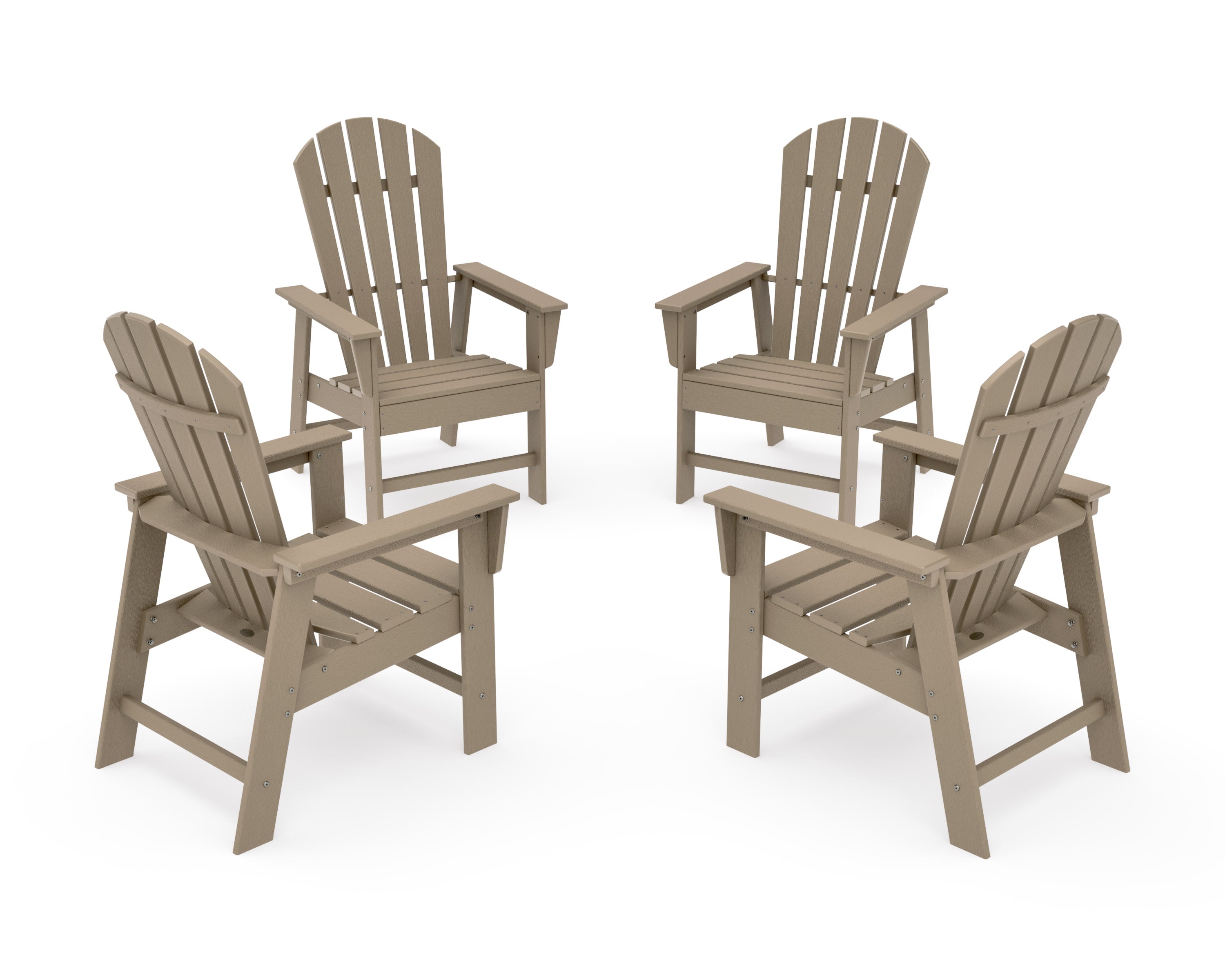 4-Piece South Beach Casual Chair Conversation Set in Vintage Sahara