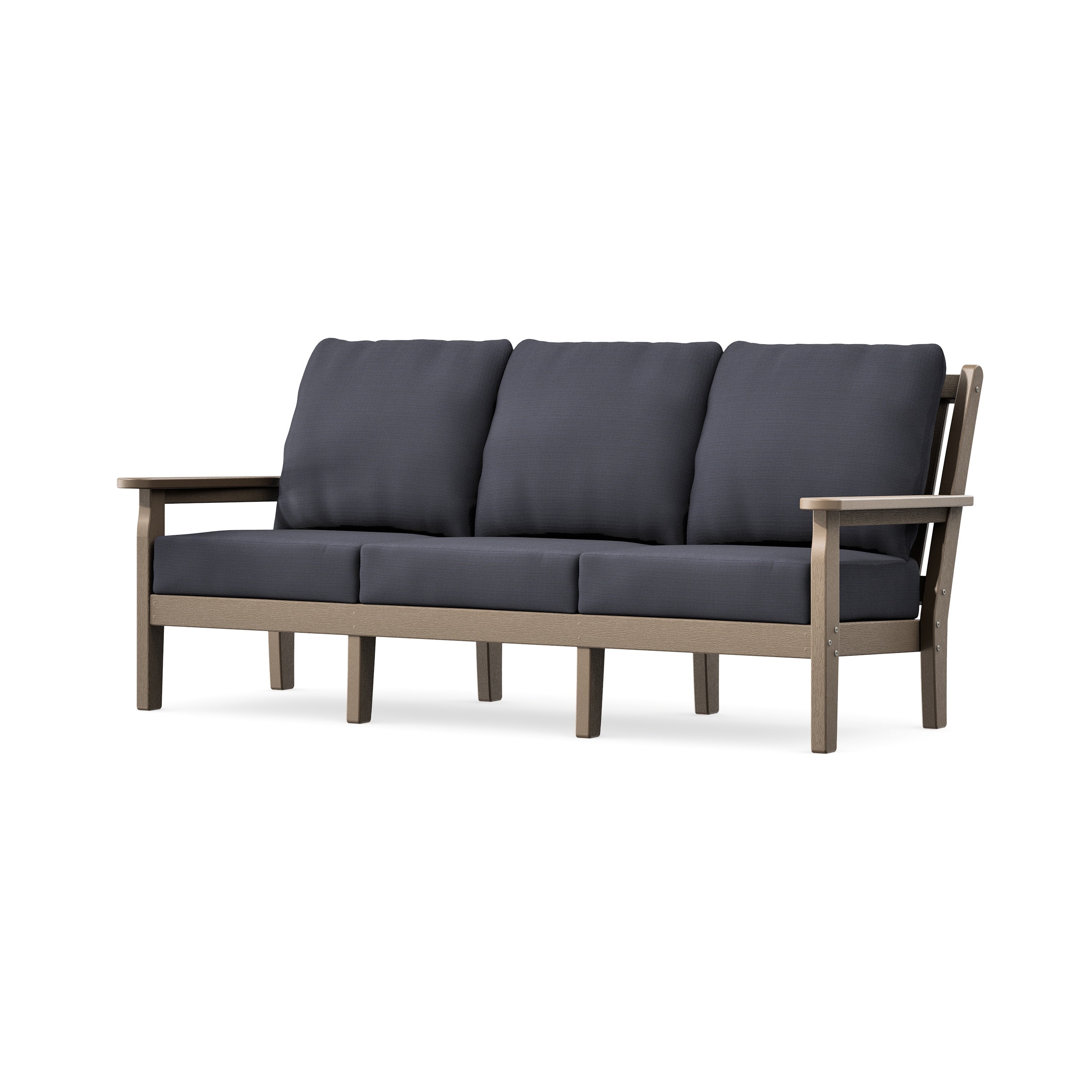 Chippendale Deep Seating Sofa in Vintage Sahara / Midnight Linen