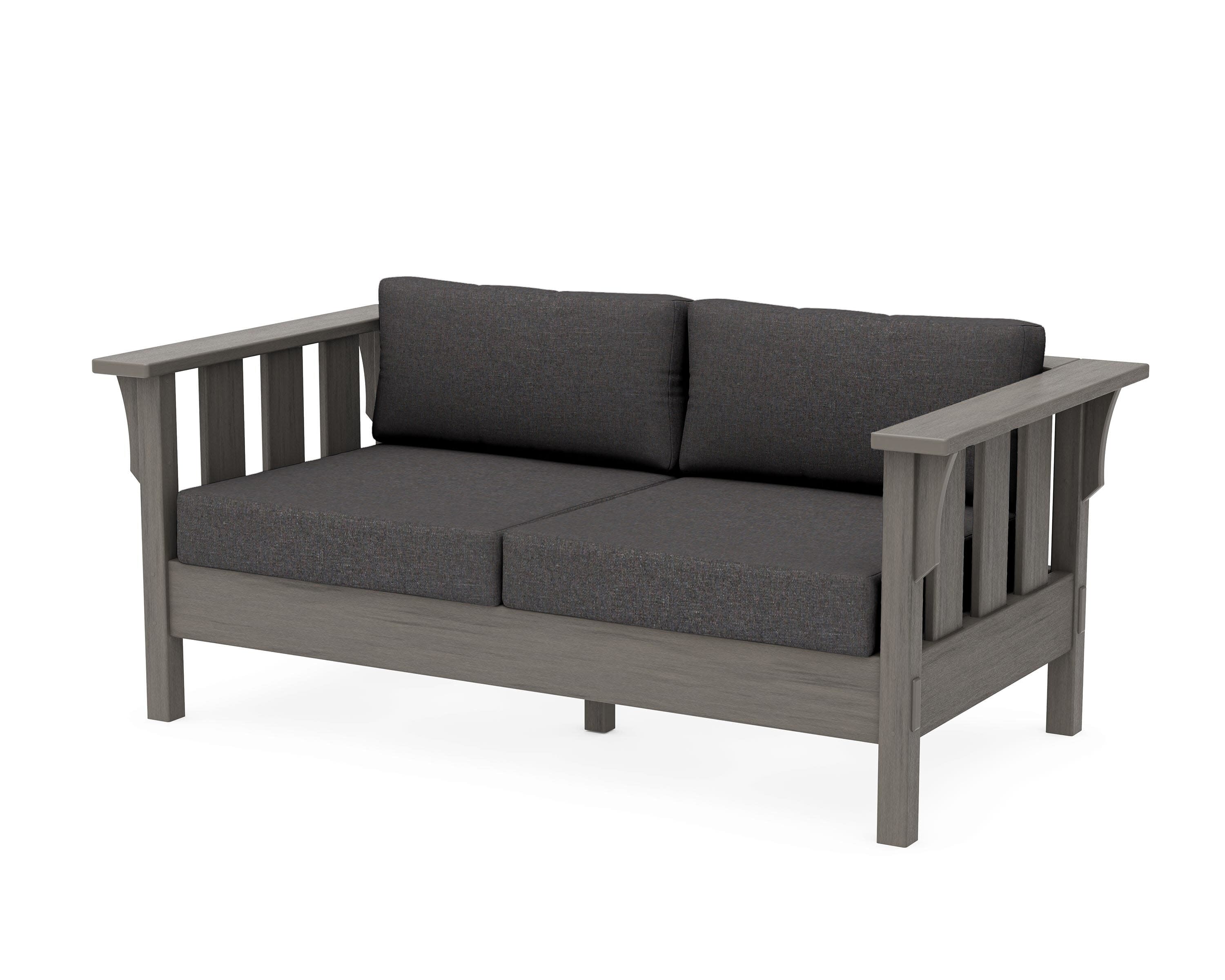 Acadia Deep Seating Loveseat in Driftwood / Ash Charcoal
