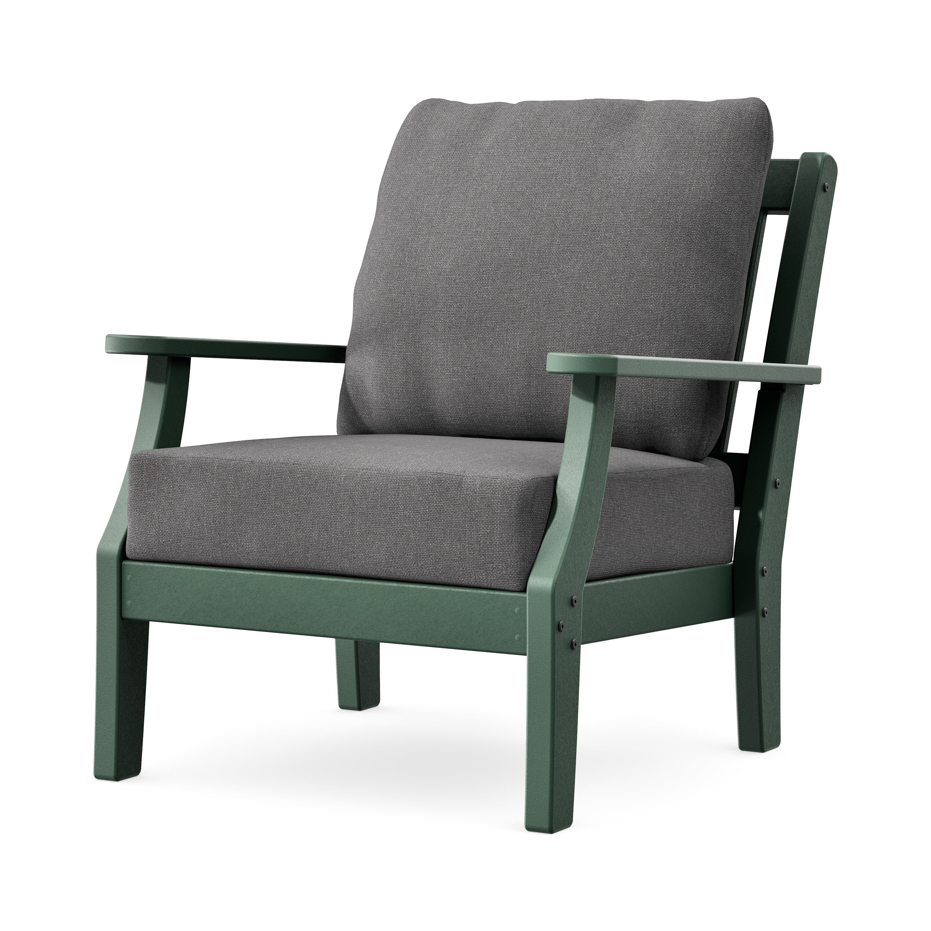 Chinoiserie Deep Seating Chair in Green / Ash Charcoal