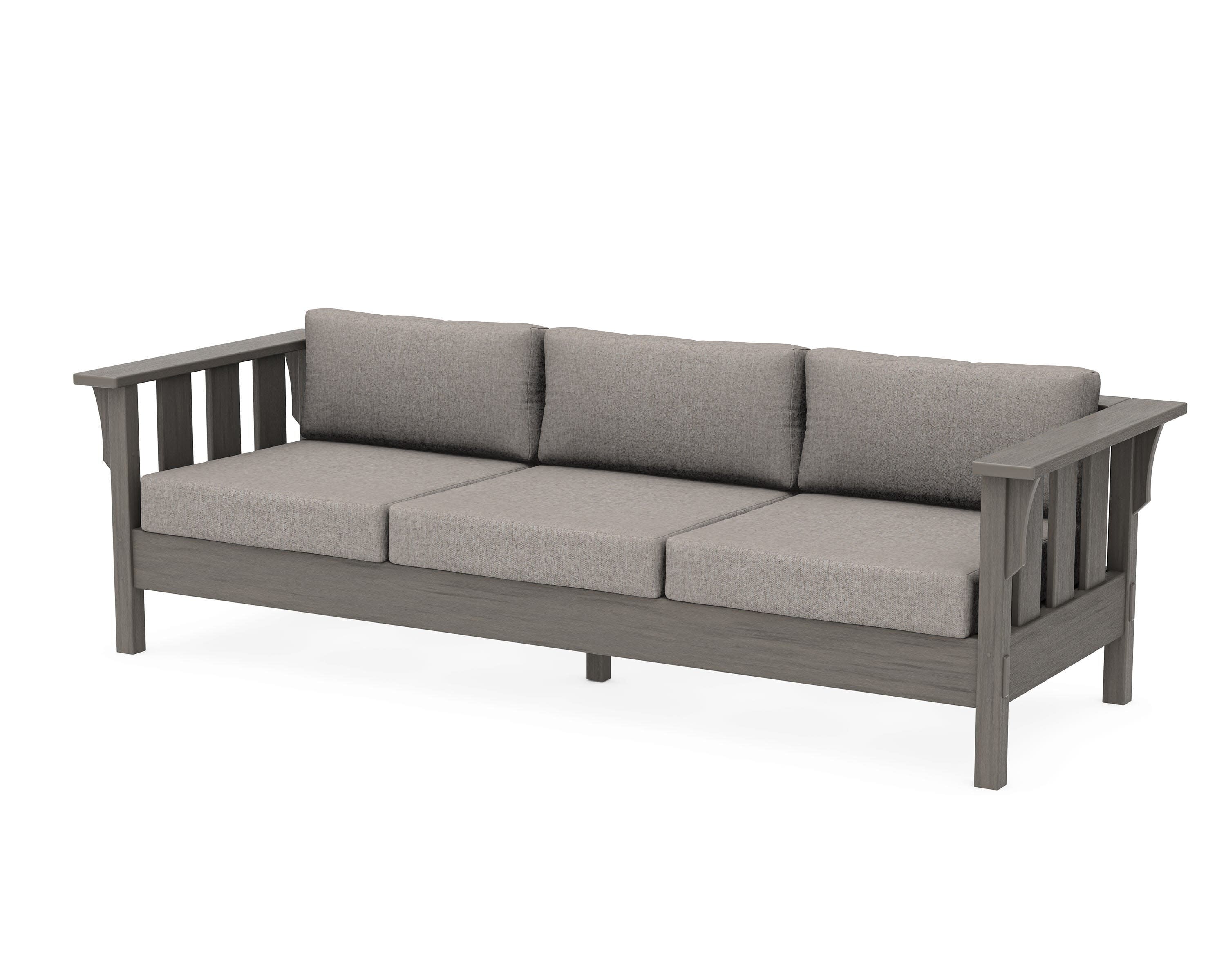 Acadia Deep Seating Sofa in Driftwood / Weathered Tweed