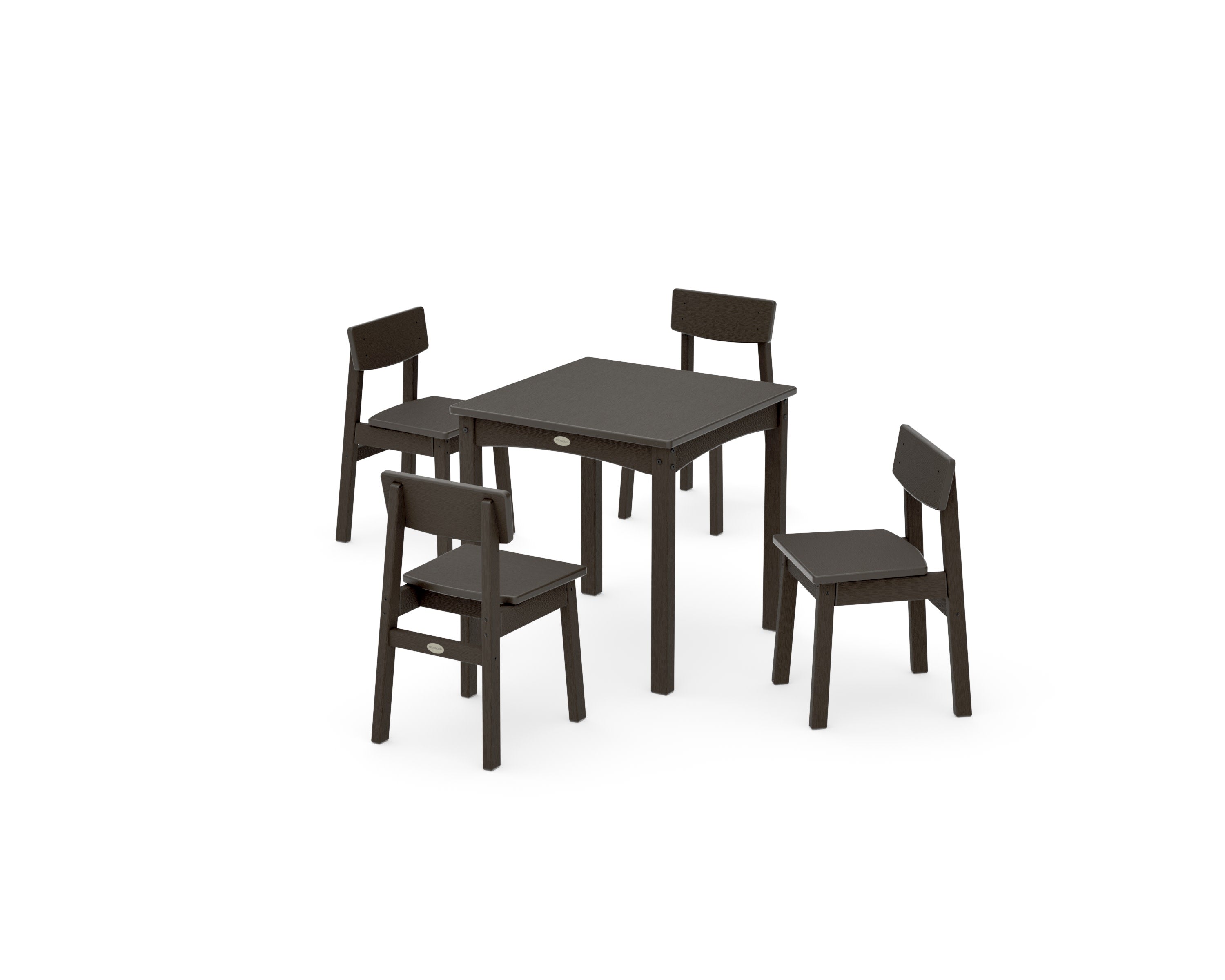 Modern Studio Kids 5-Piece Dining Set in Vintage Coffee