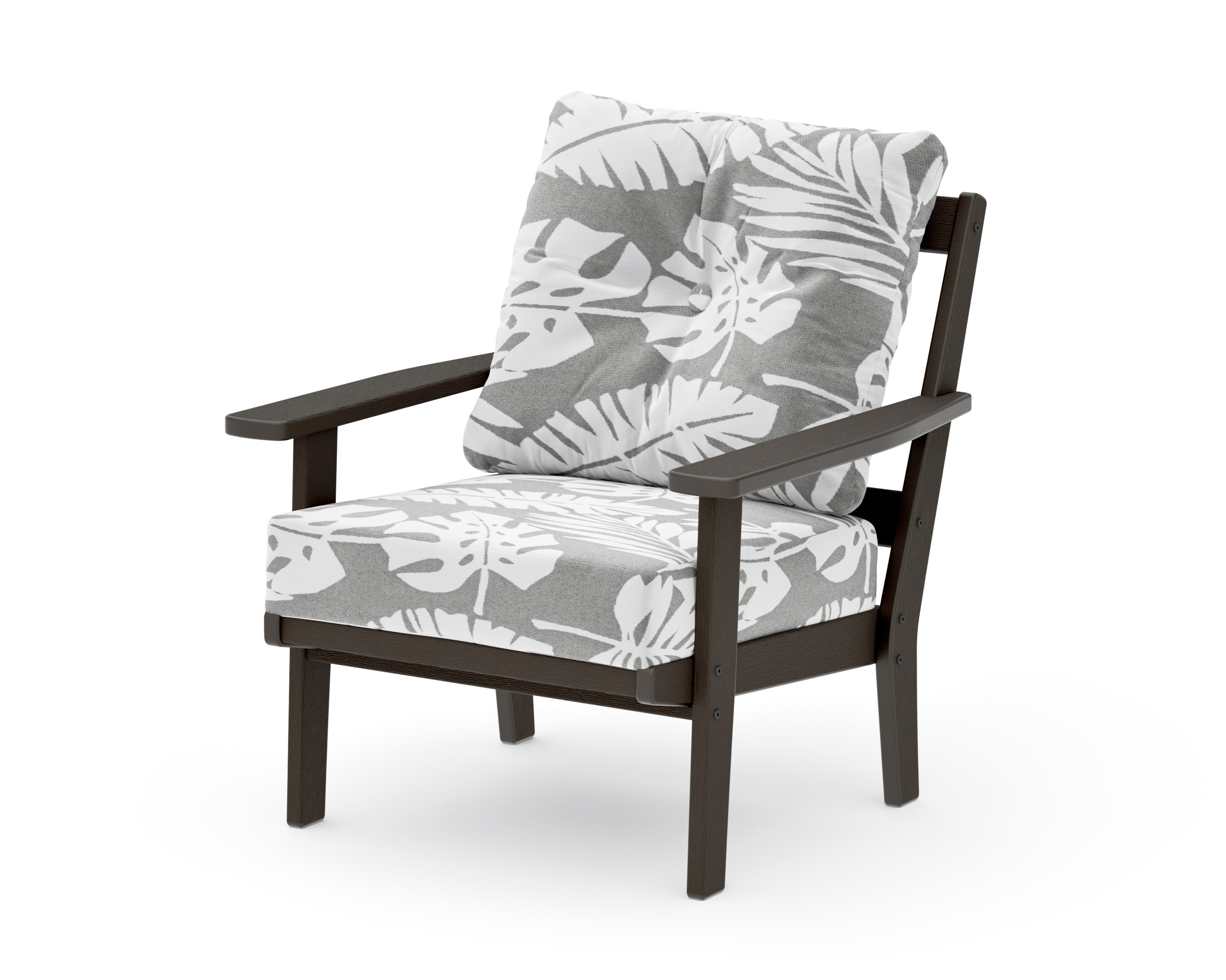 Oxford Deep Seating Chair in Vintage Coffee / Leaf Grey Mist