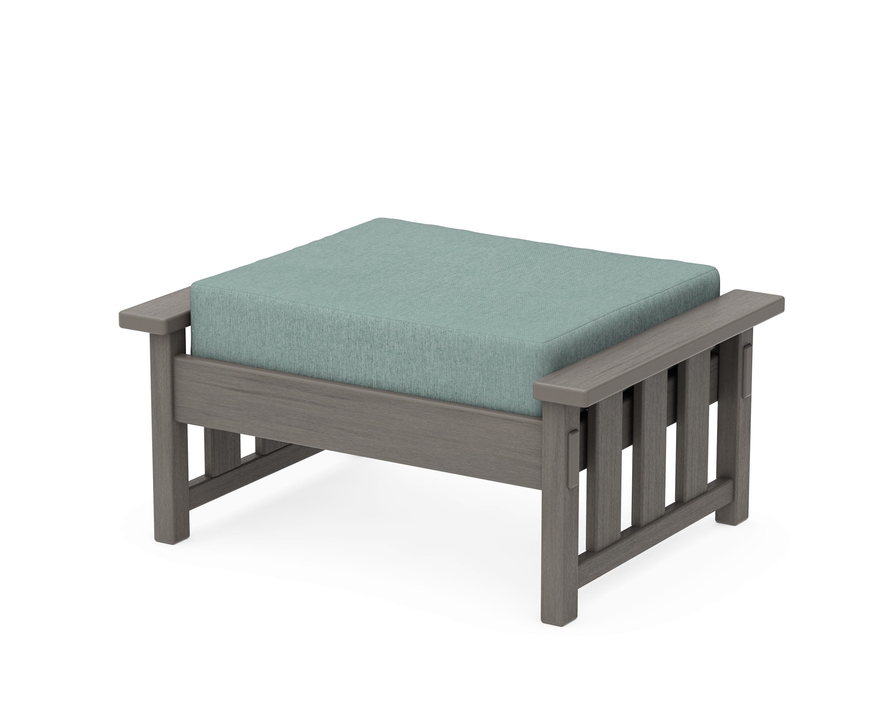 Acadia Deep Seating Ottoman in Driftwood / Glacier Spa