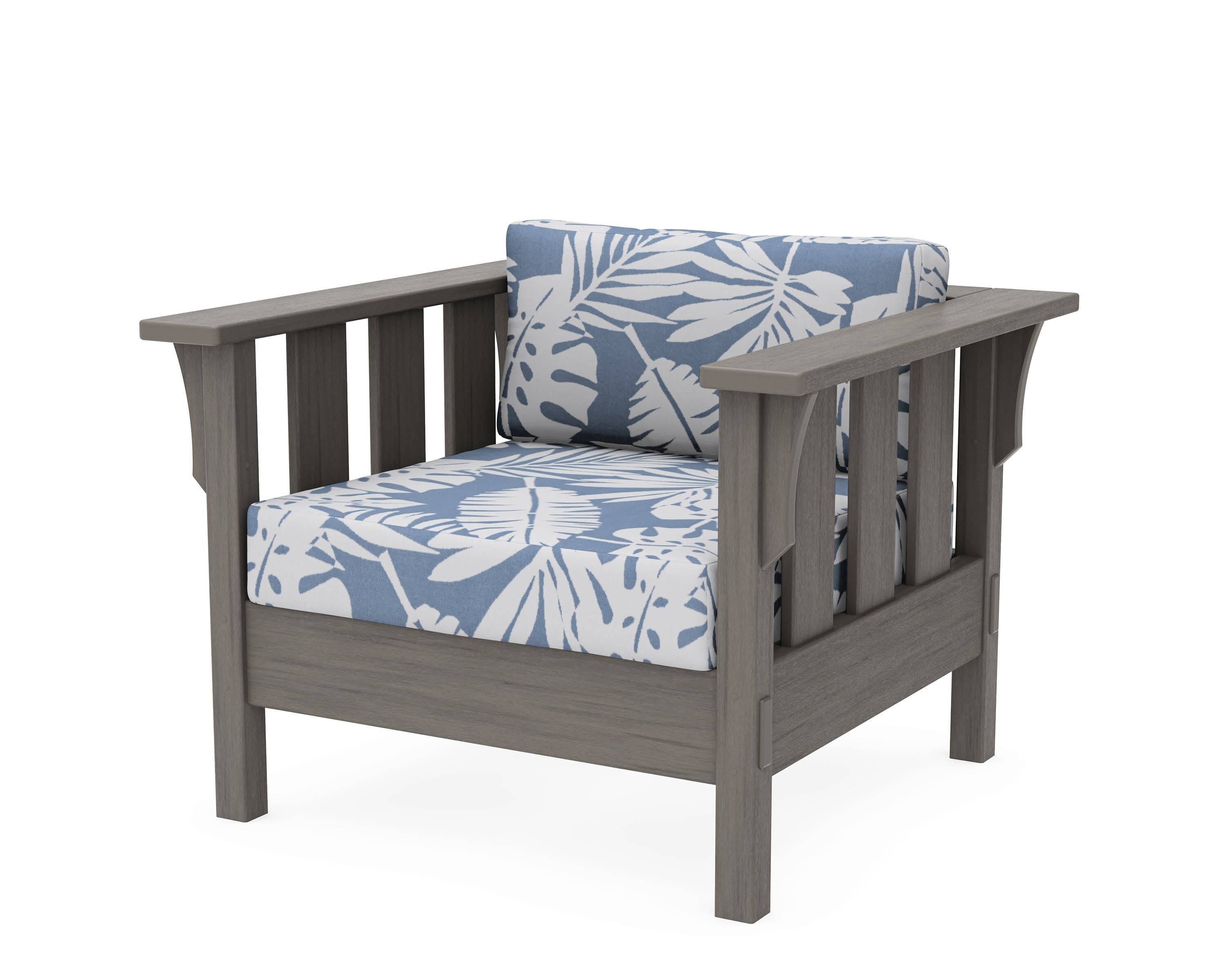 Acadia Deep Seating Chair in Driftwood / Leaf Sky Blue