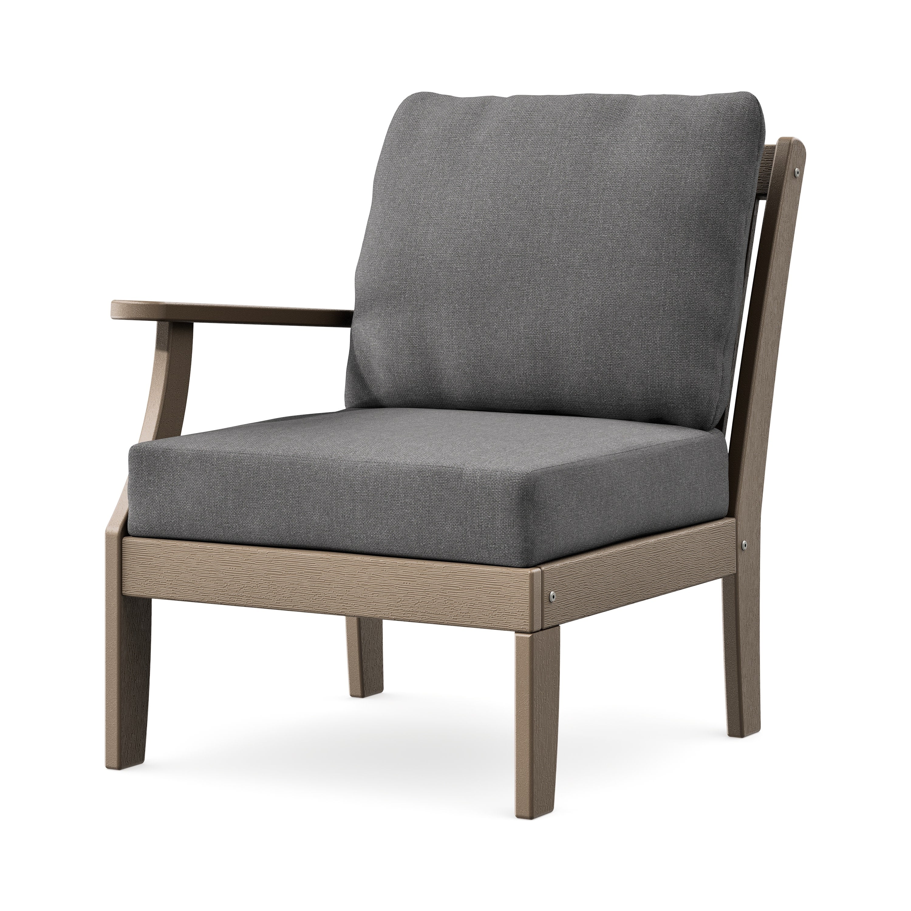 Braxton Modular Left Arm Chair in Vintage Sahara / Ash Charcoal