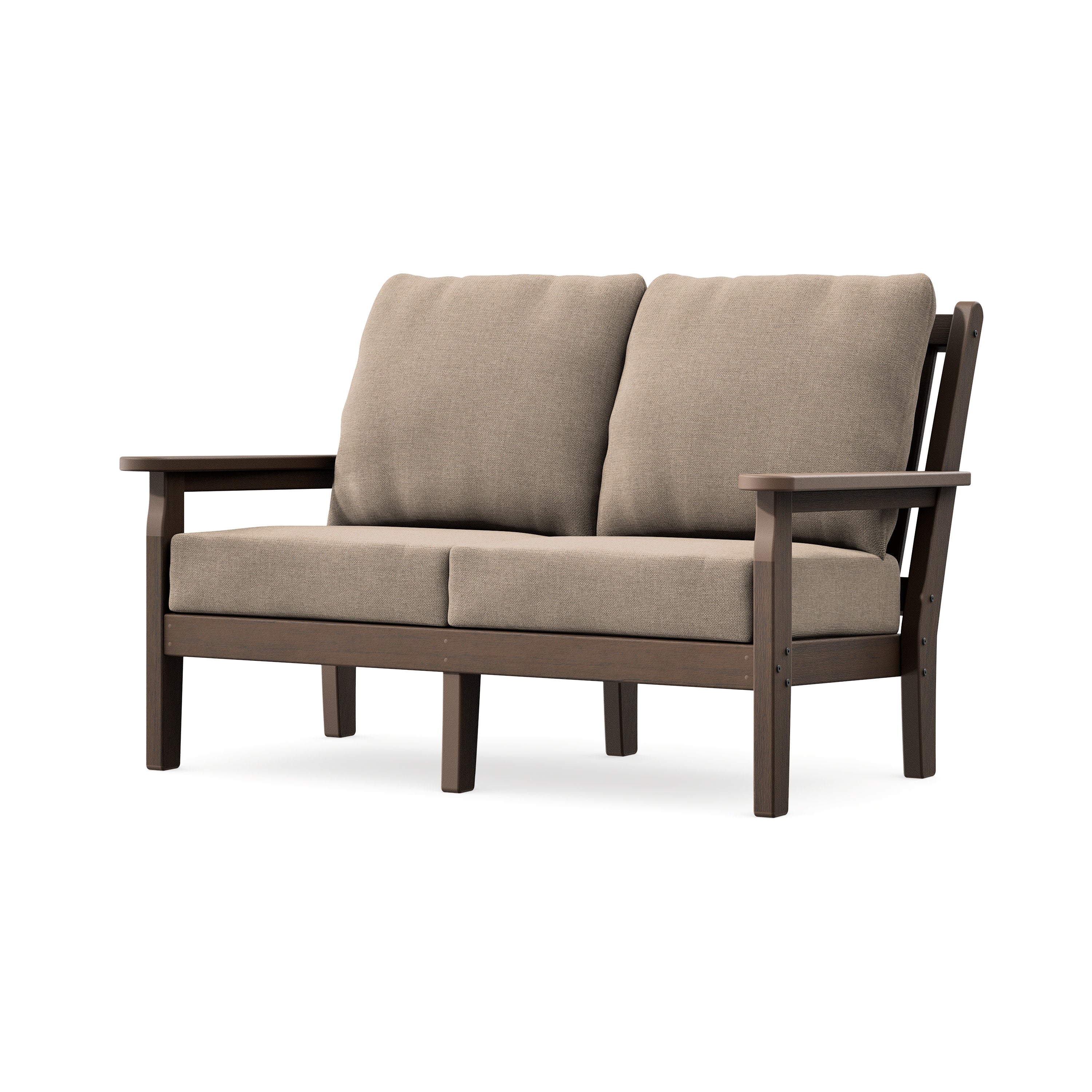 Chippendale Deep Seating Loveseat in Kona / Spiced Burlap