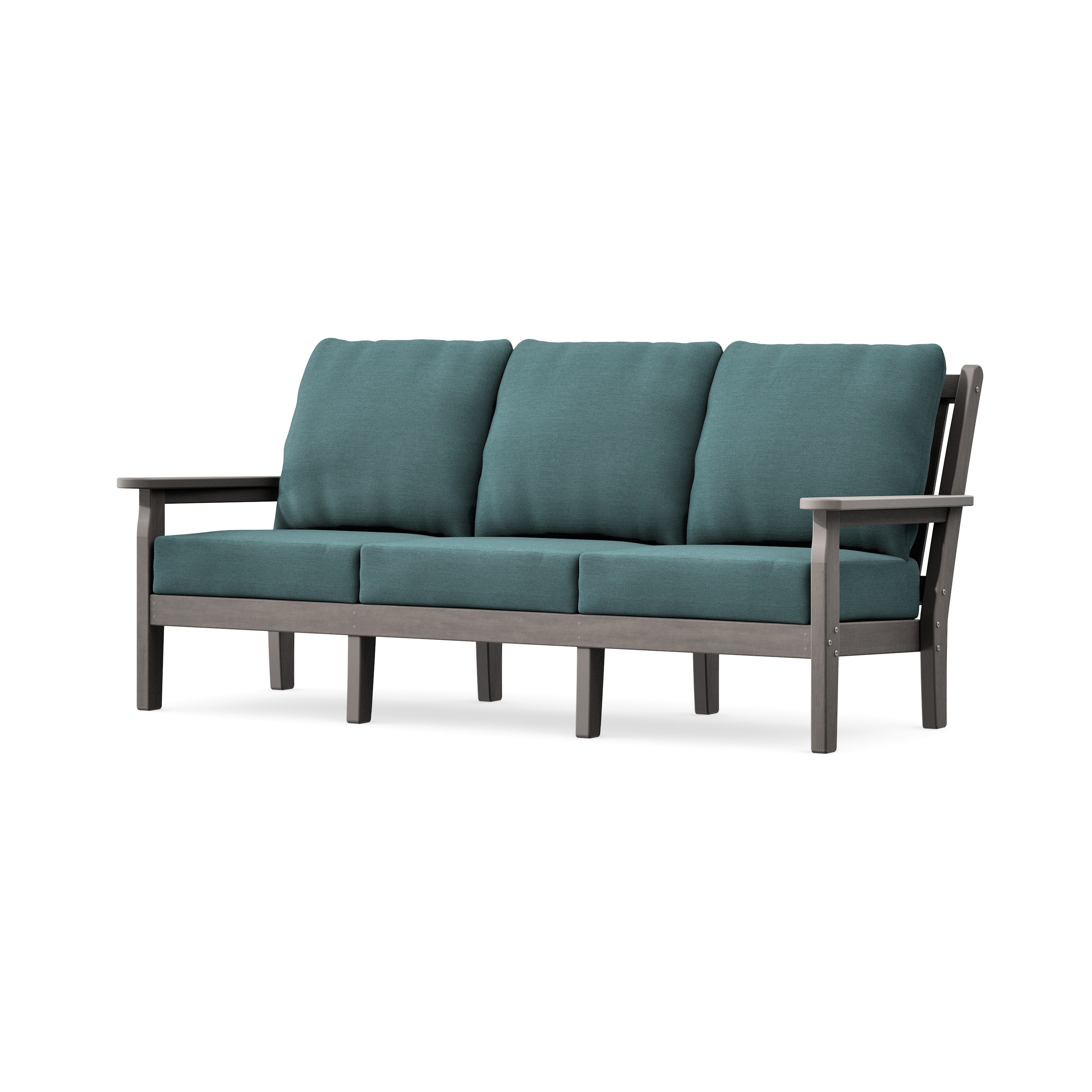 Chippendale Deep Seating Sofa in Driftwood / Ocean Teal