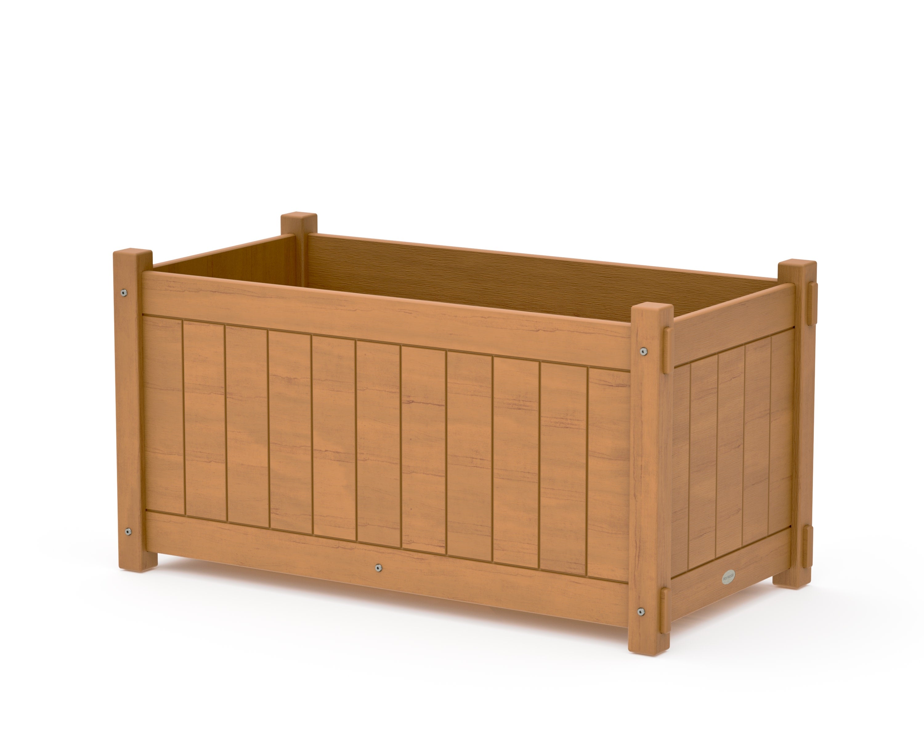 Vineyard Large Rectangle Double Planter Box in Natural