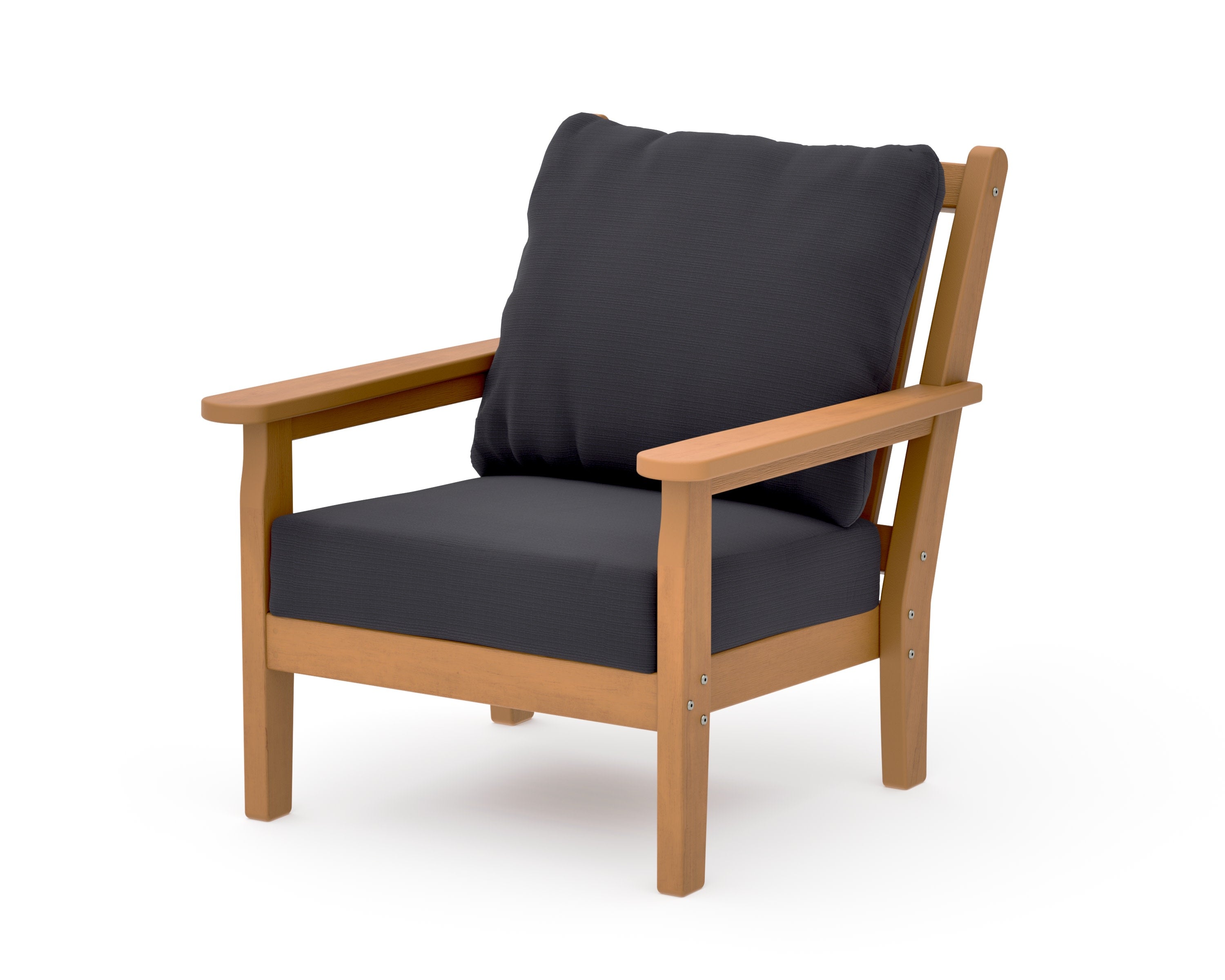 Chippendale Deep Seating Chair in Natural / Midnight Linen