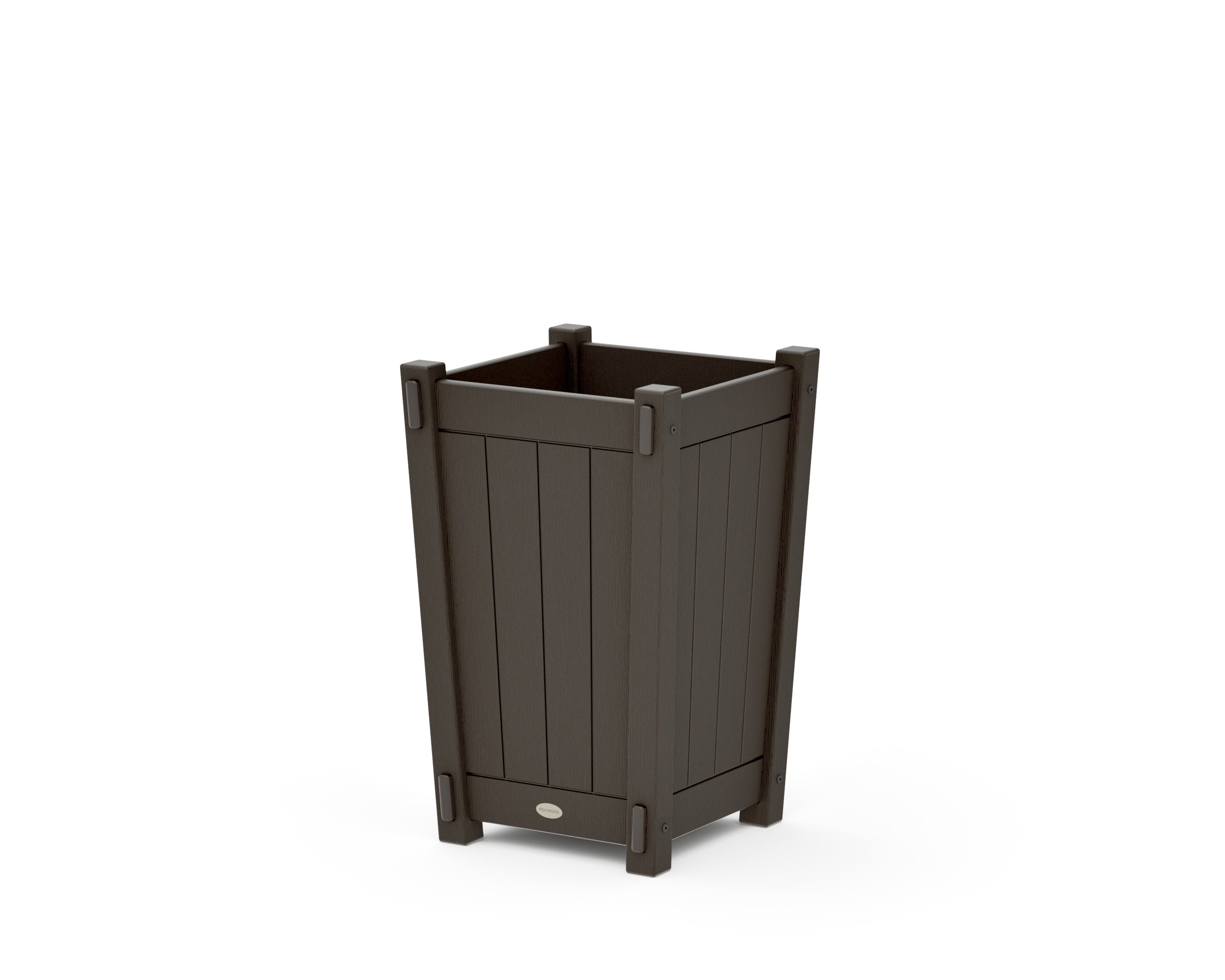 Vineyard Tapered Square Short Planter Box in Vintage Coffee