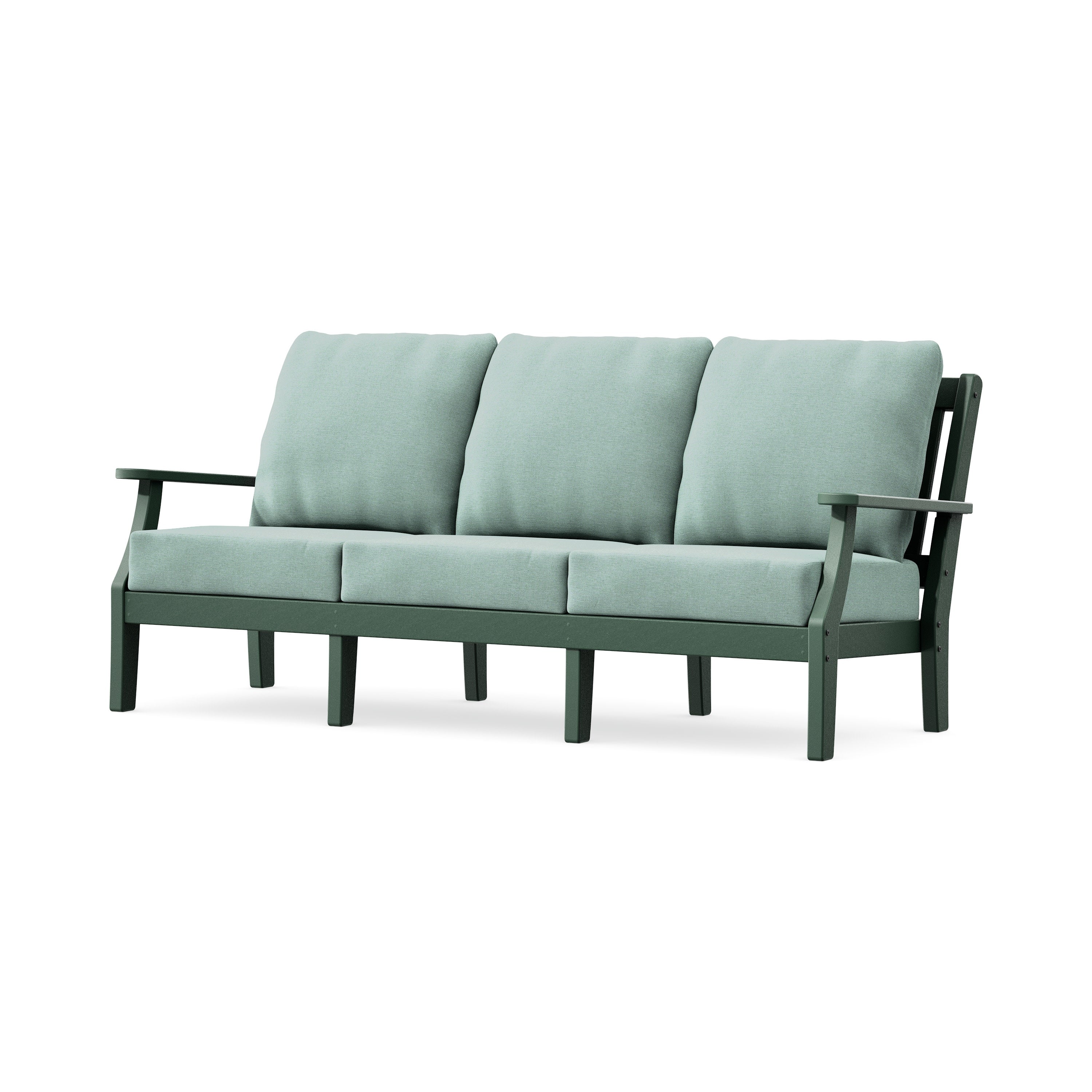 Chinoiserie Deep Seating Sofa in Green / Glacier Spa