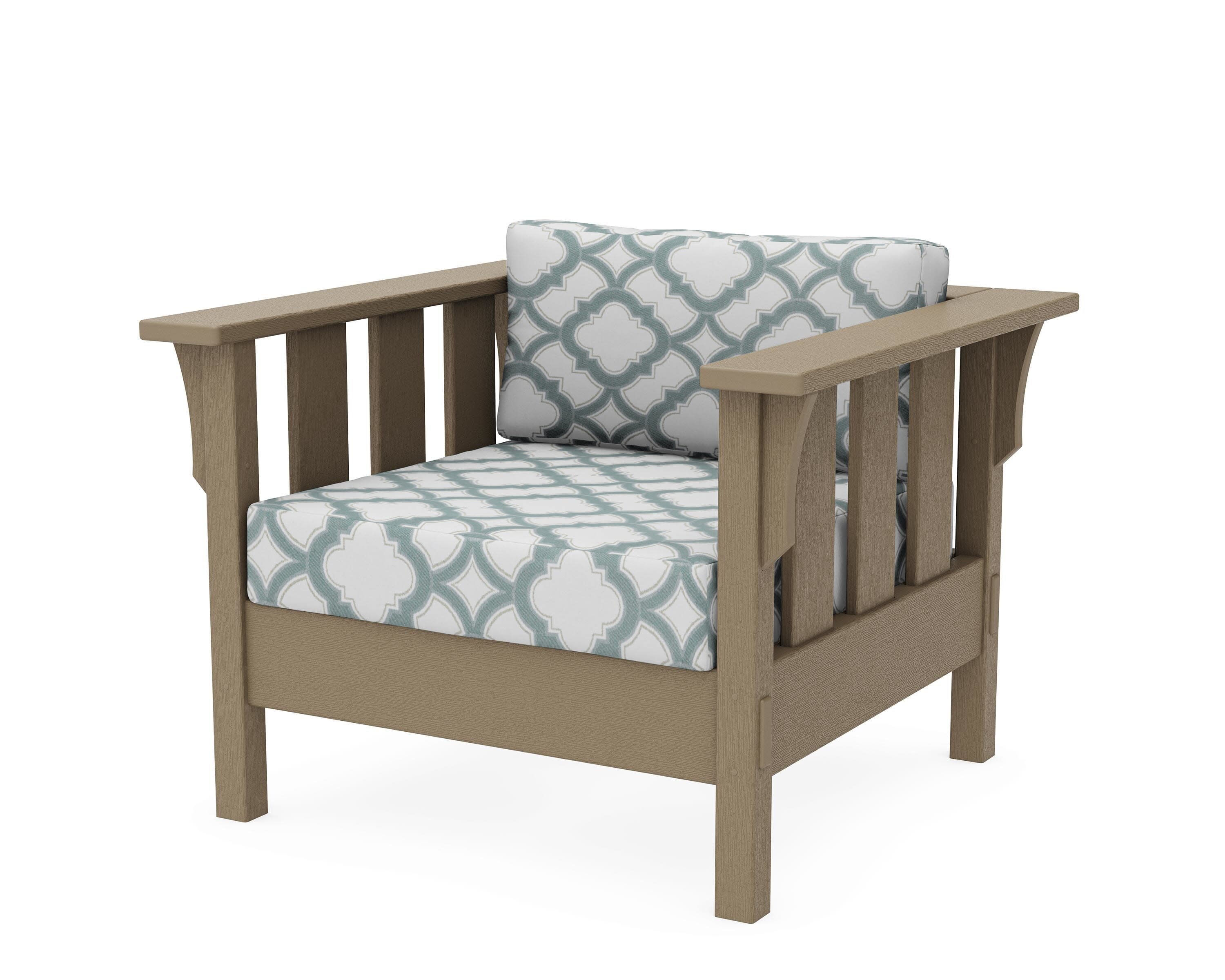 Acadia Deep Seating Chair in Vintage Sahara / Trellis Glacier Spa