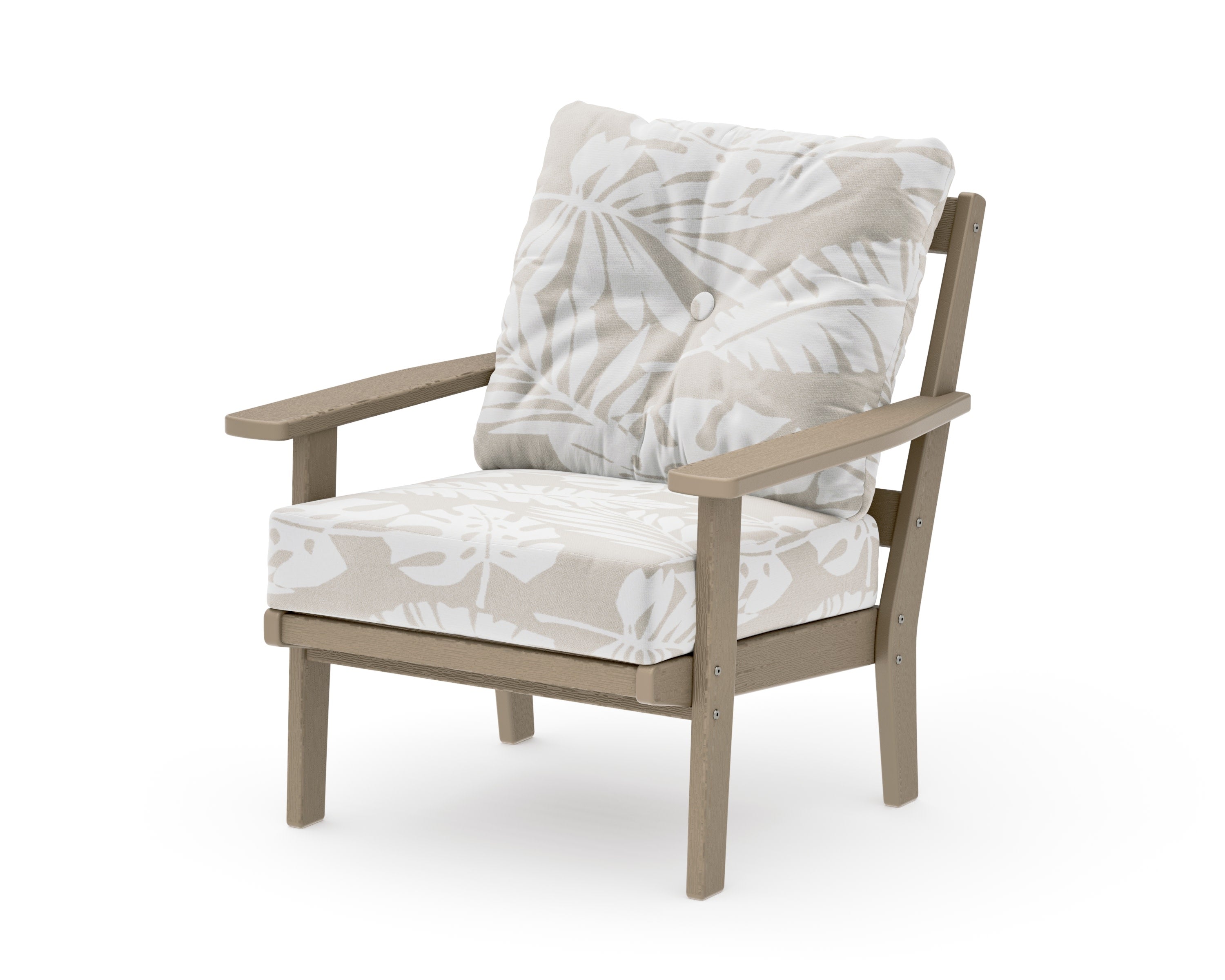 Prairie Deep Seating Chair in Vintage Sahara / Leaf Dune Burlap