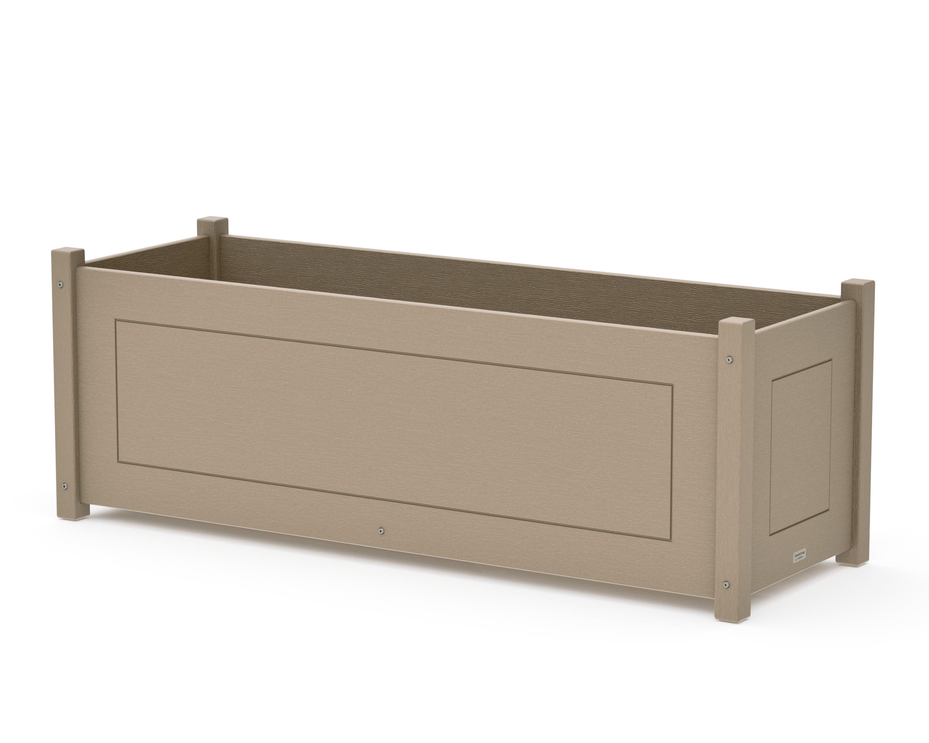 Country Living Large Rectangle Triple Planter Box in Vintage Sahara