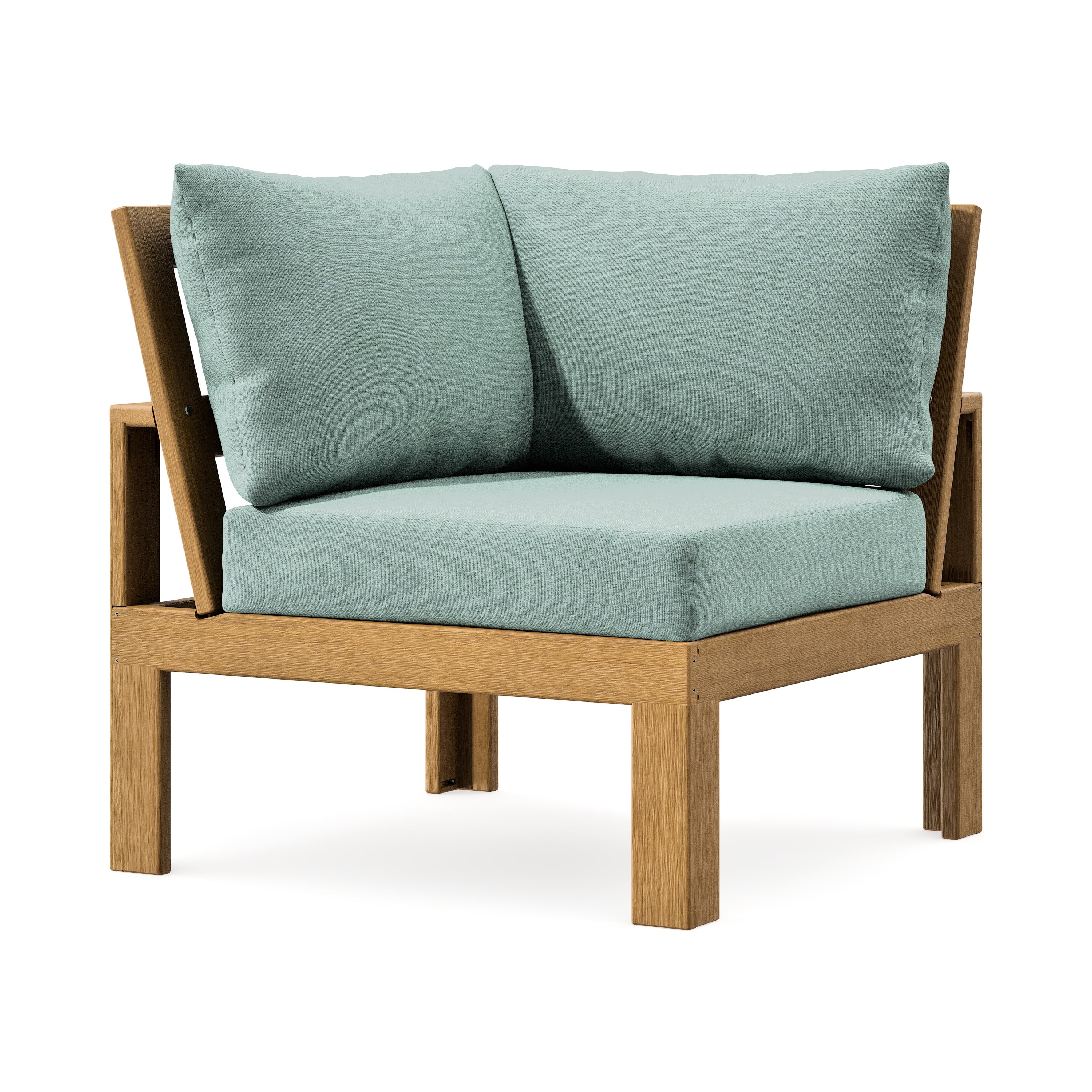 Modular Corner Chair in Natural / Glacier Spa