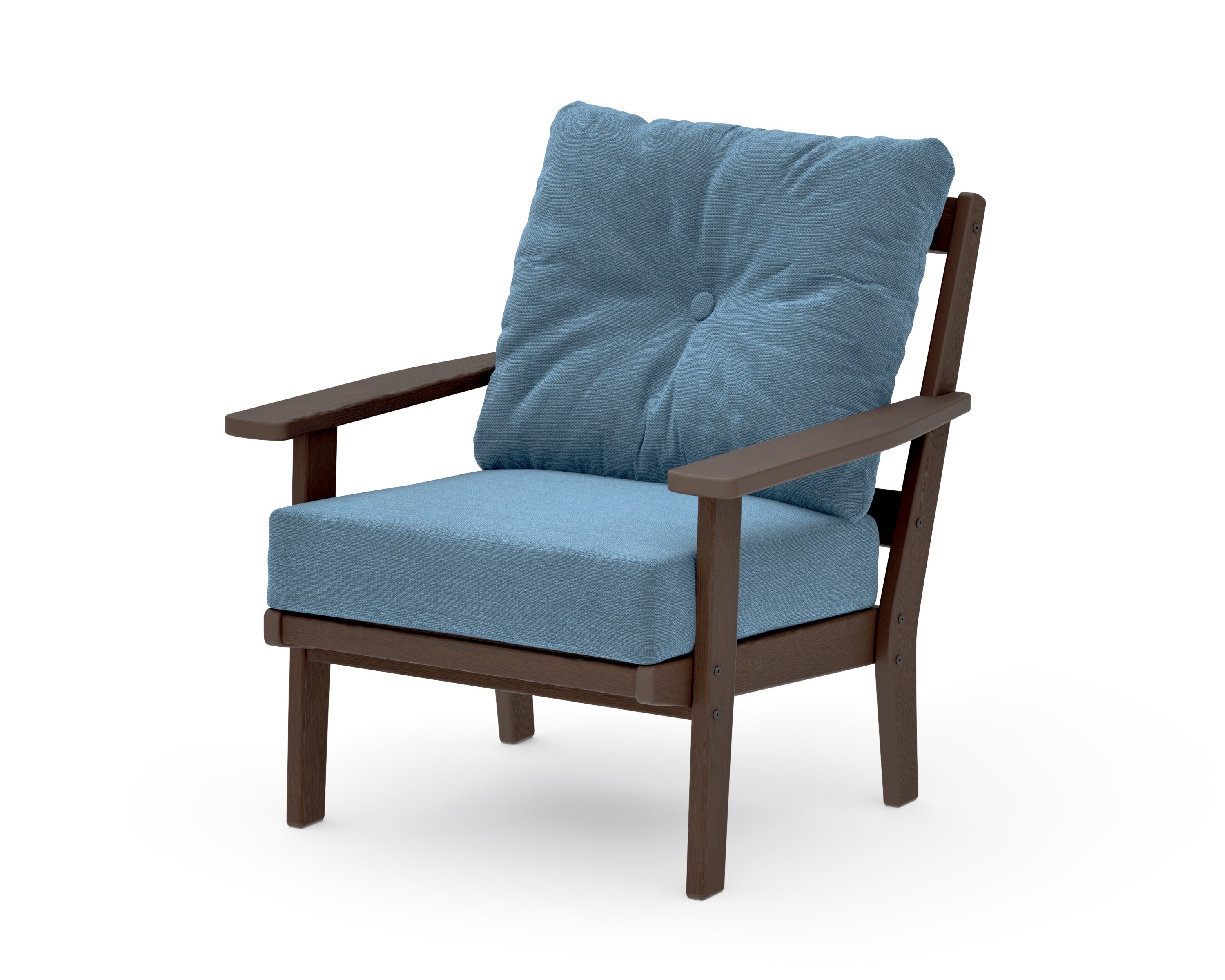 Prairie Deep Seating Chair in Kona / Sky Blue