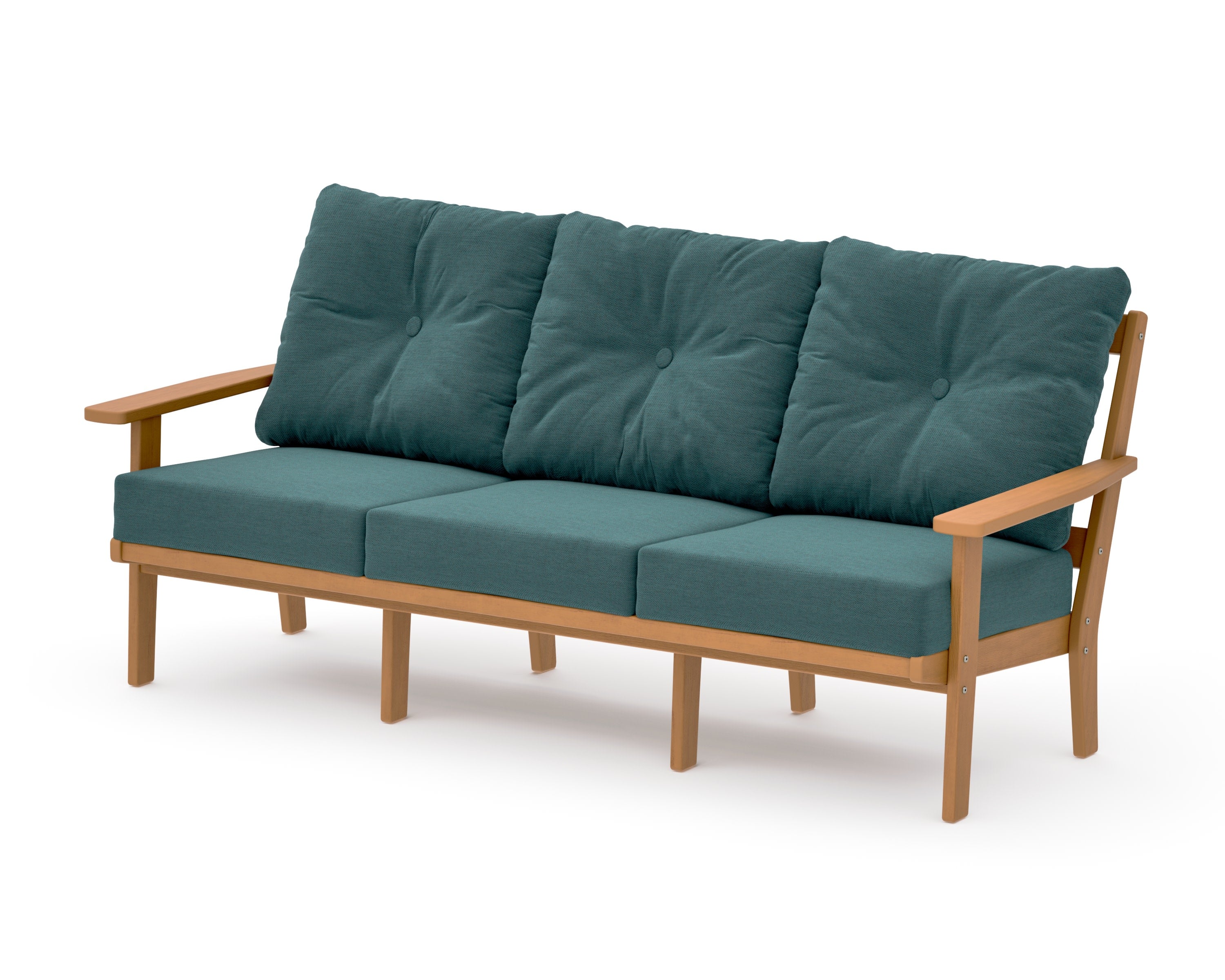 Oxford Deep Seating Sofa in Natural / Ocean Teal