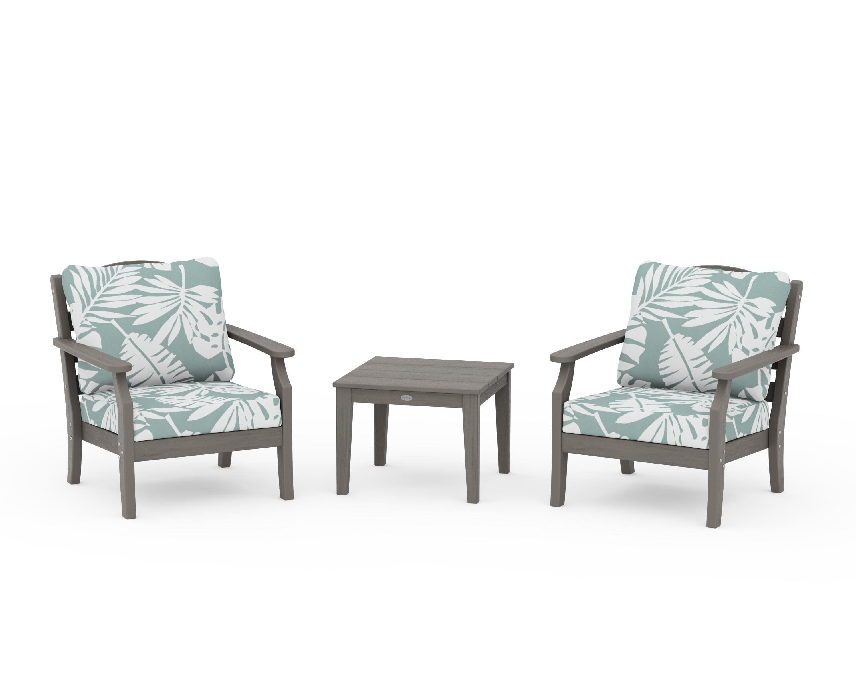 Savannah 3-Piece Deep Seating Set in Driftwood / Leaf Glacier Spa