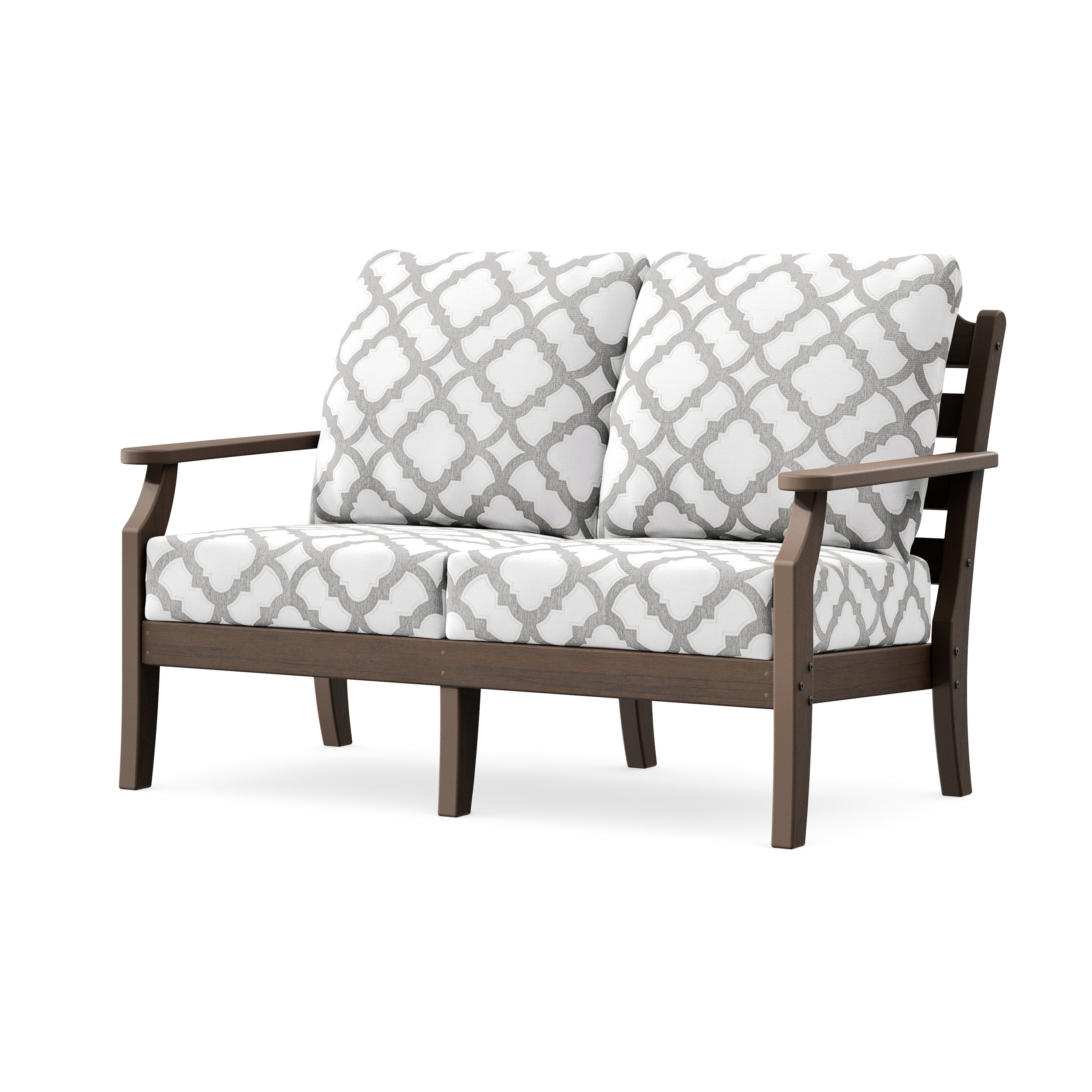 Savannah Deep Seating Loveseat in Kona / Trellis Grey Mist