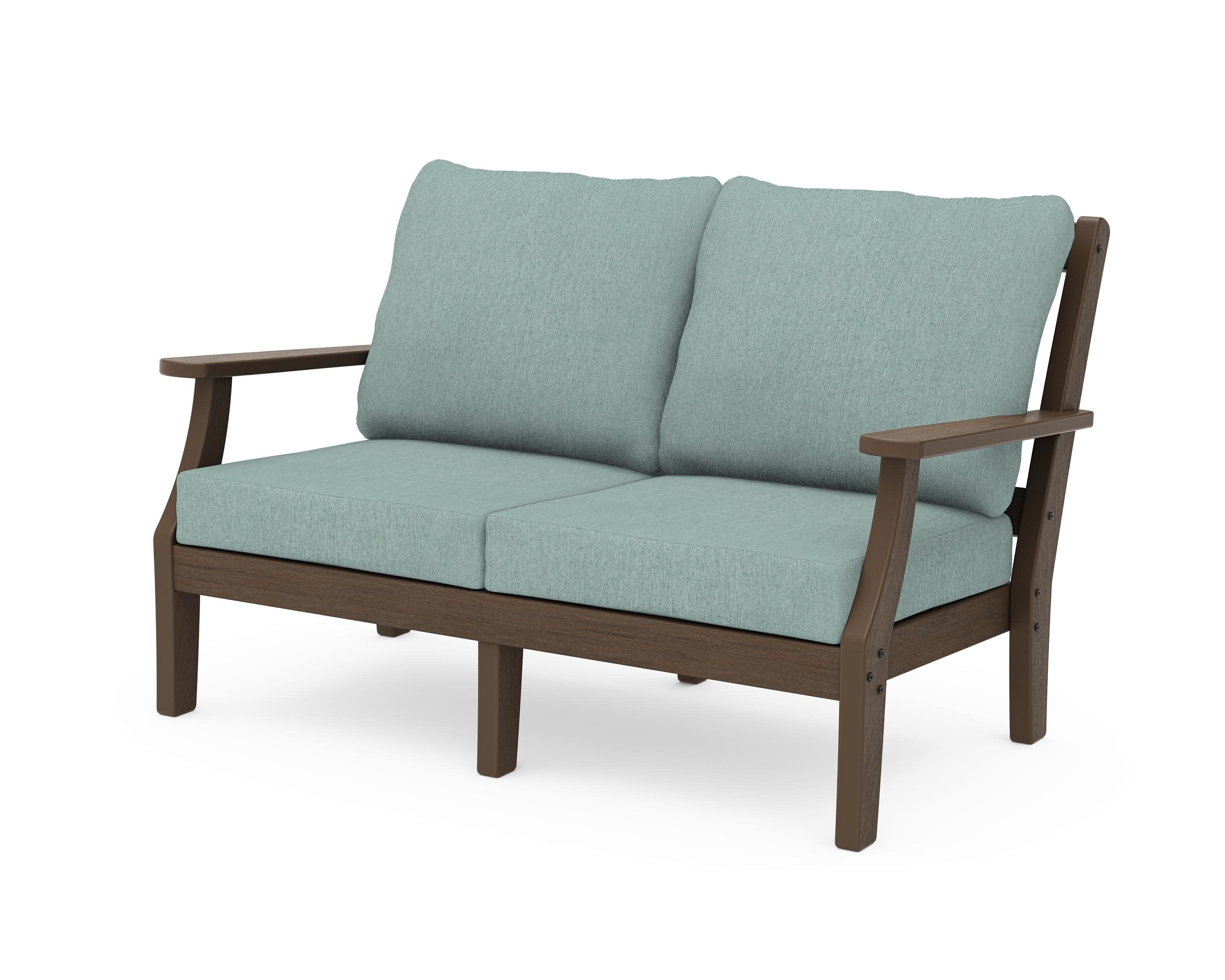Chinoiserie Deep Seating Loveseat in Kona / Glacier Spa