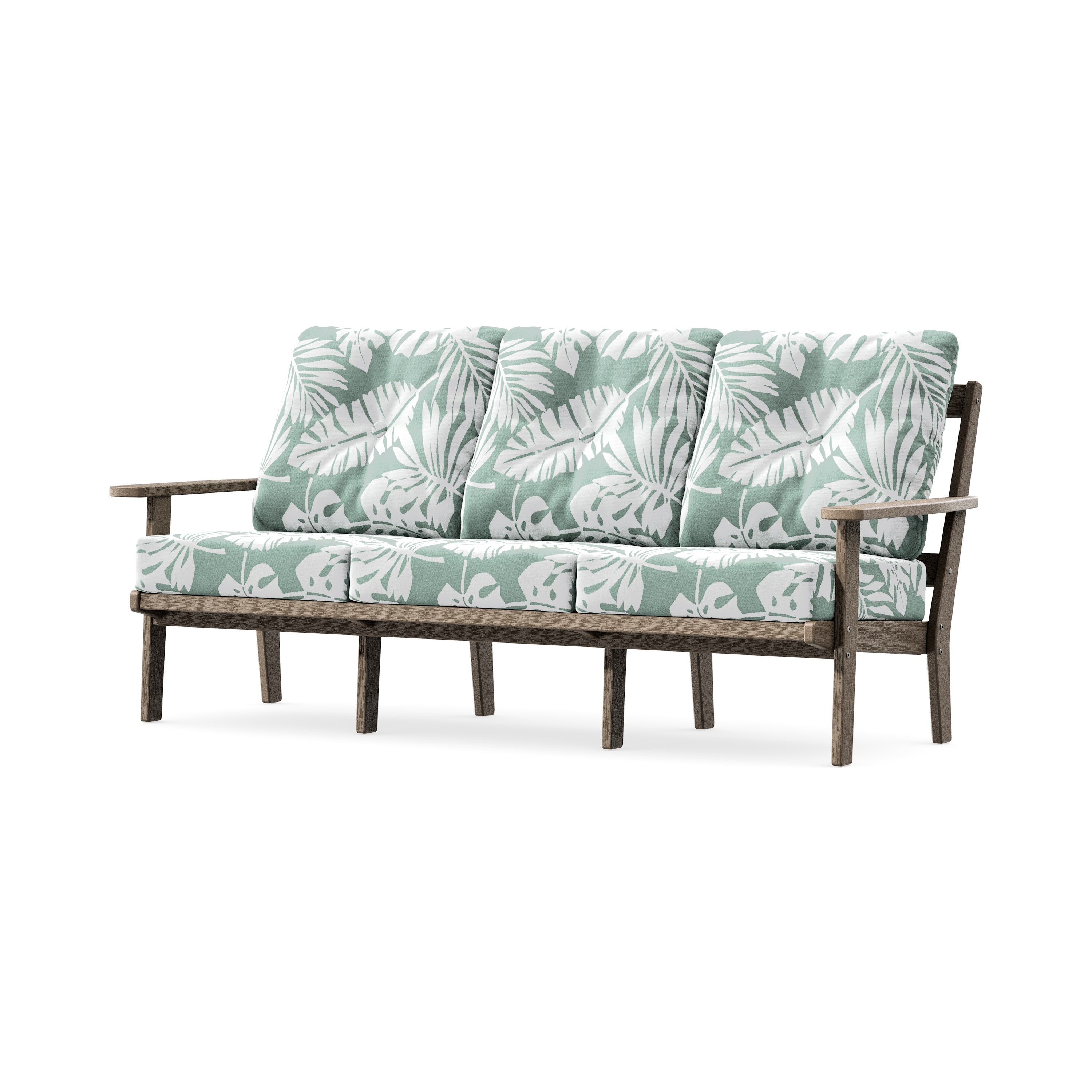 PrairieDeep Seating Sofa in Vintage Sahara / Leaf Glacier Spa