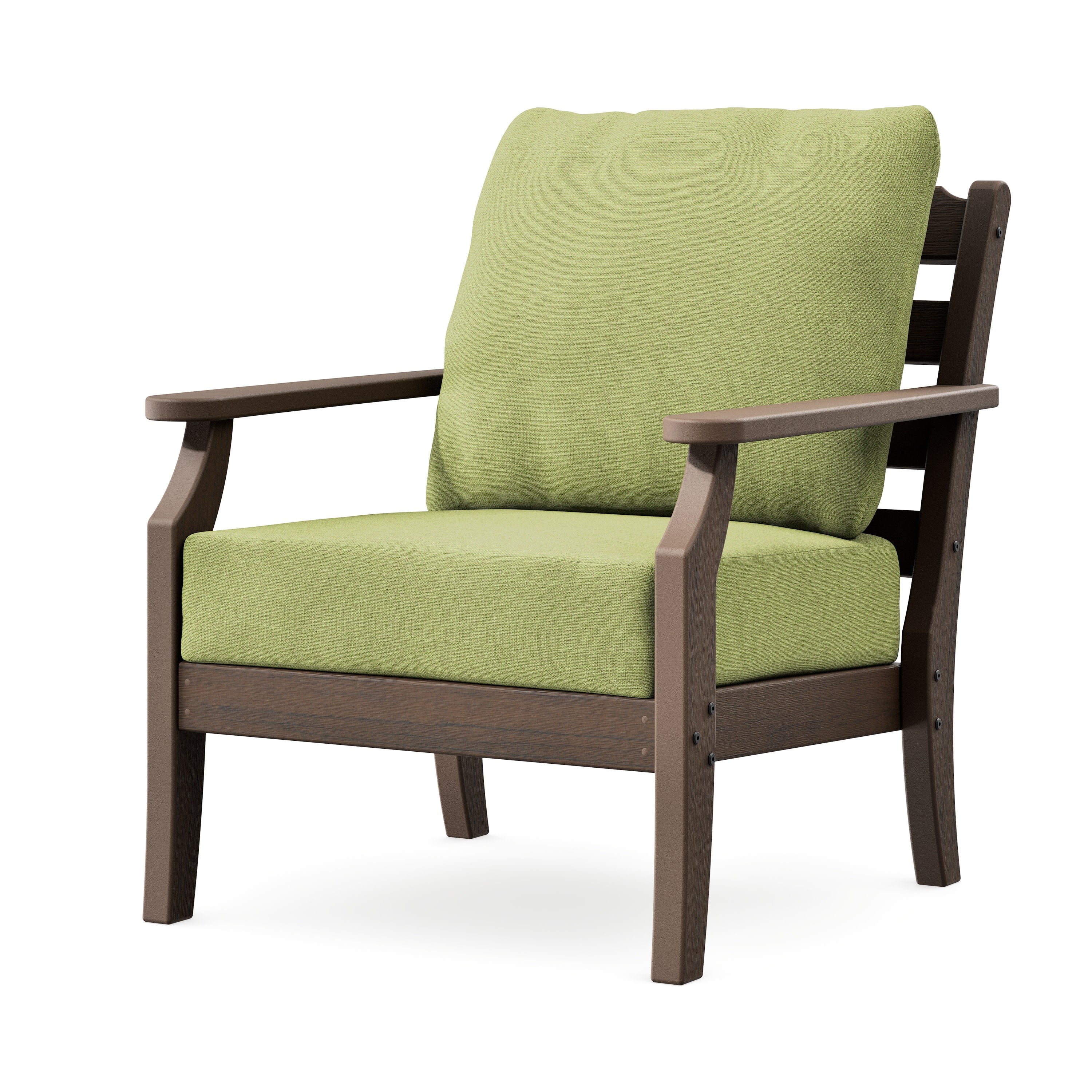 Savannah Deep Seating Chair in Kona / Chartreuse Boucle