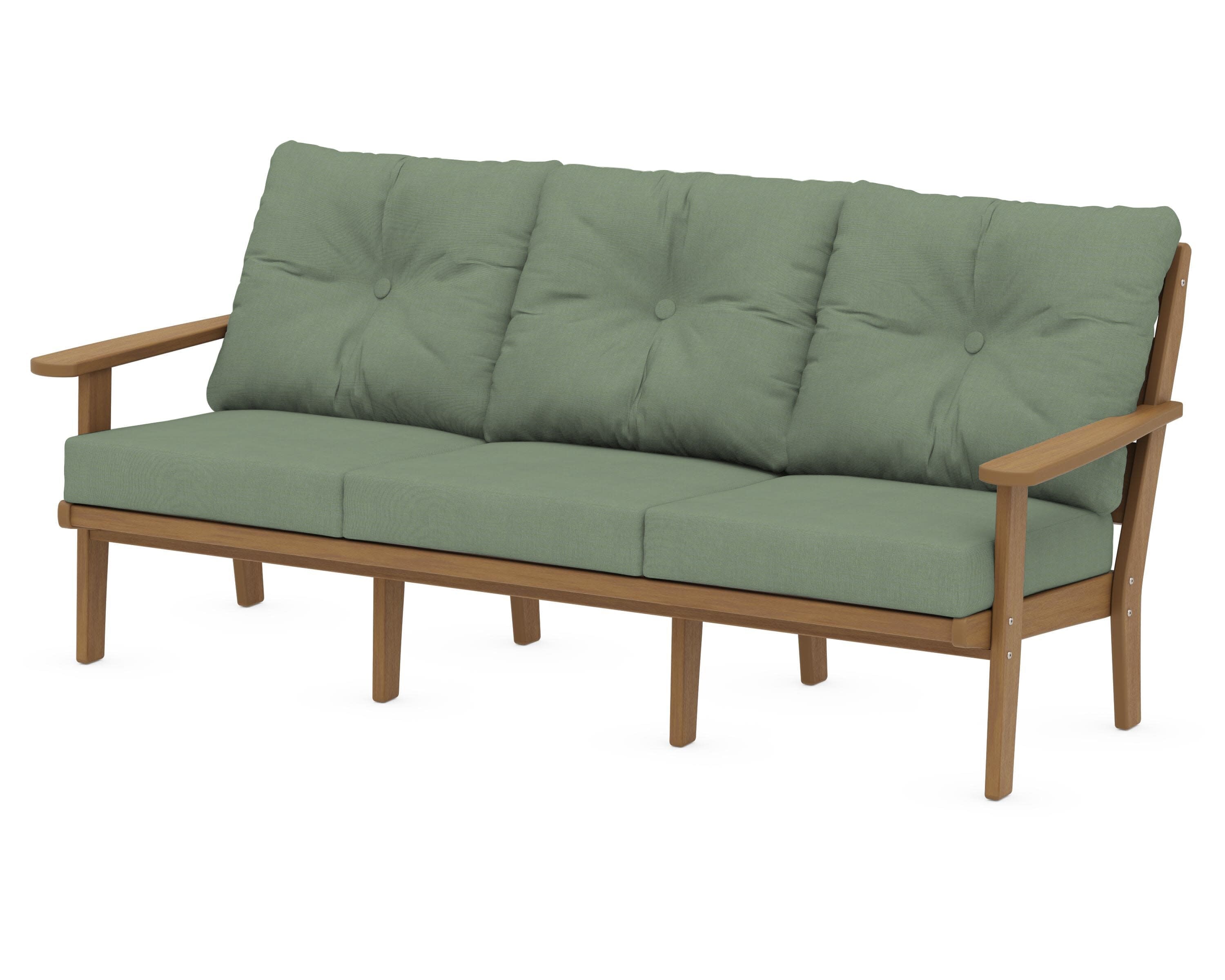 Lakeside Deep Seating Sofa in Natural / Exhale Rainwashed