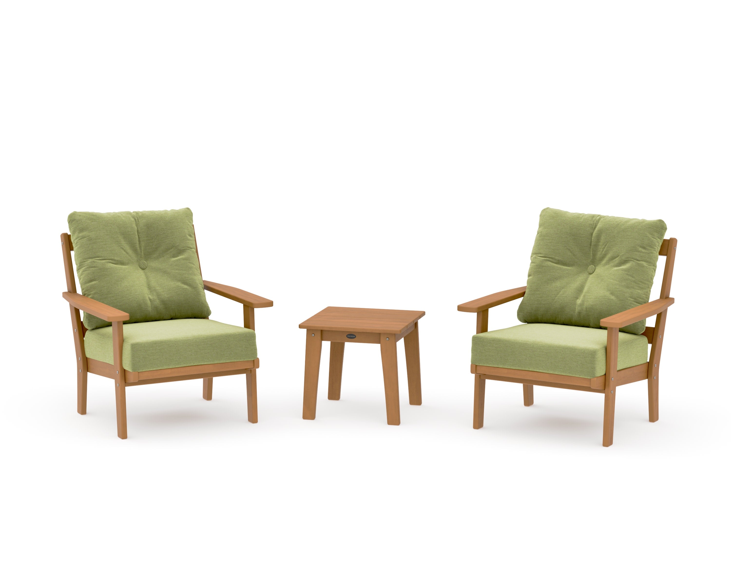 Oxford 3-Piece Deep Seating Set in Natural / Chartreuse Boucle