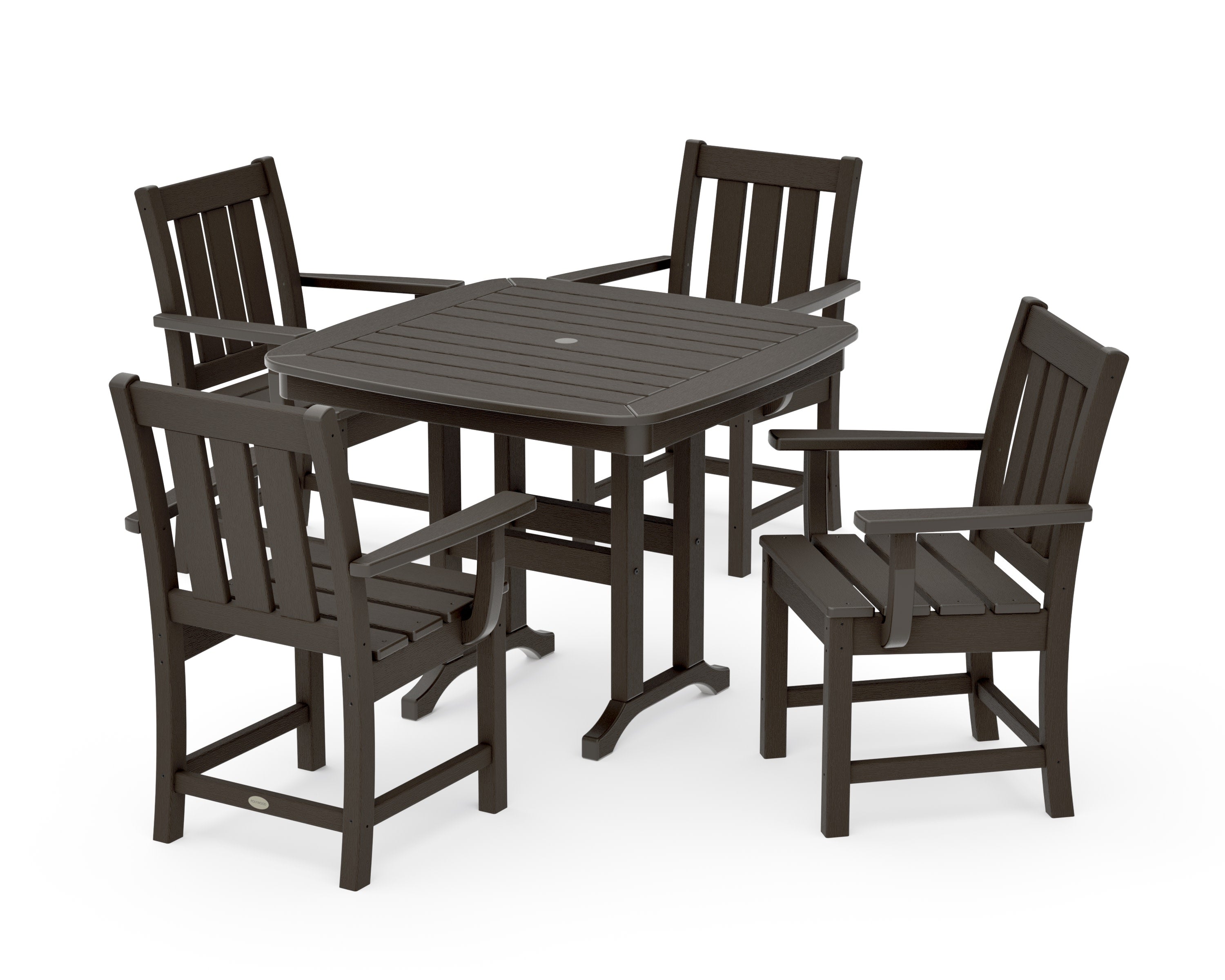 Oxford 5-Piece Dining Set in Vintage Coffee