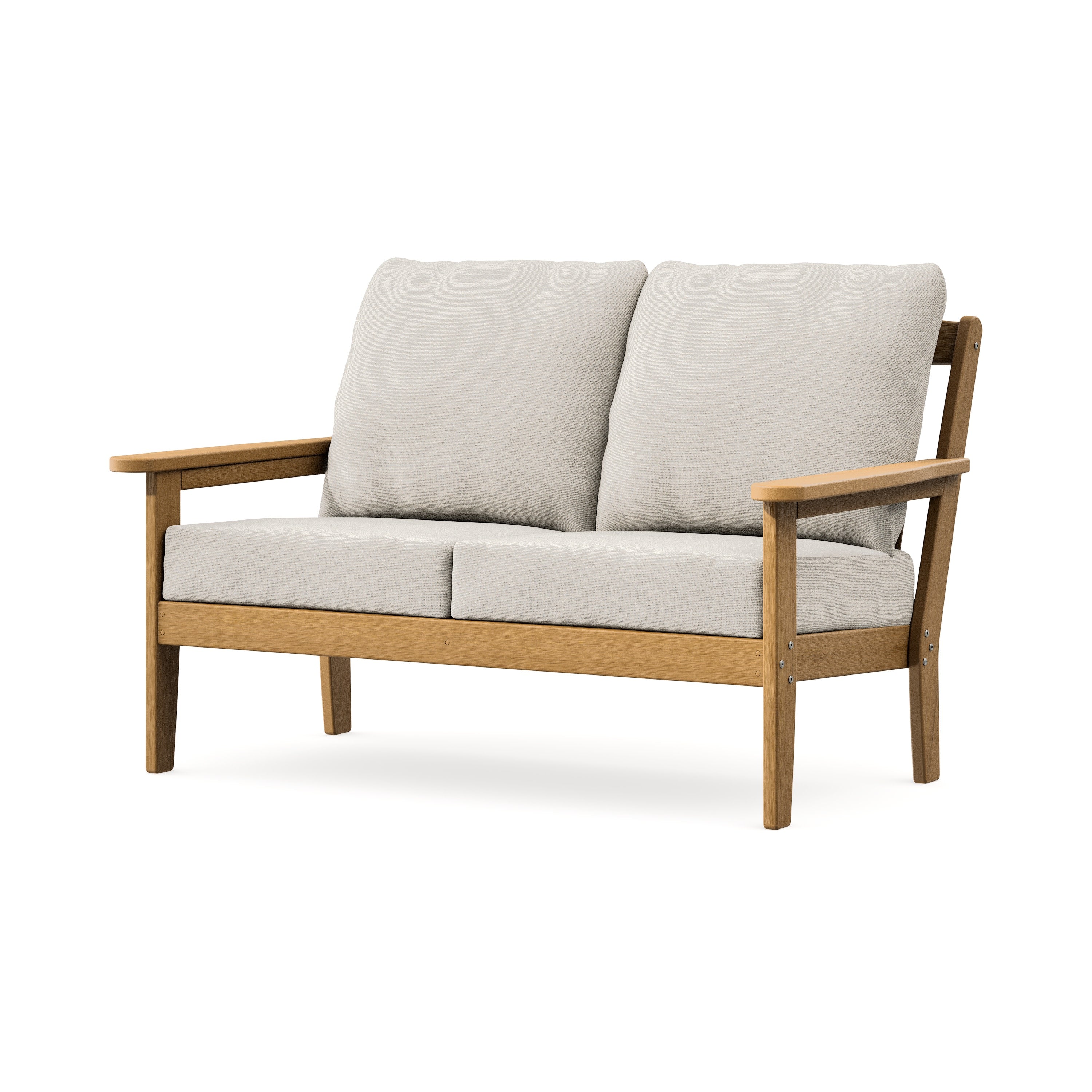 Cottage Deep Seating Loveseat in Natural / Dune Burlap