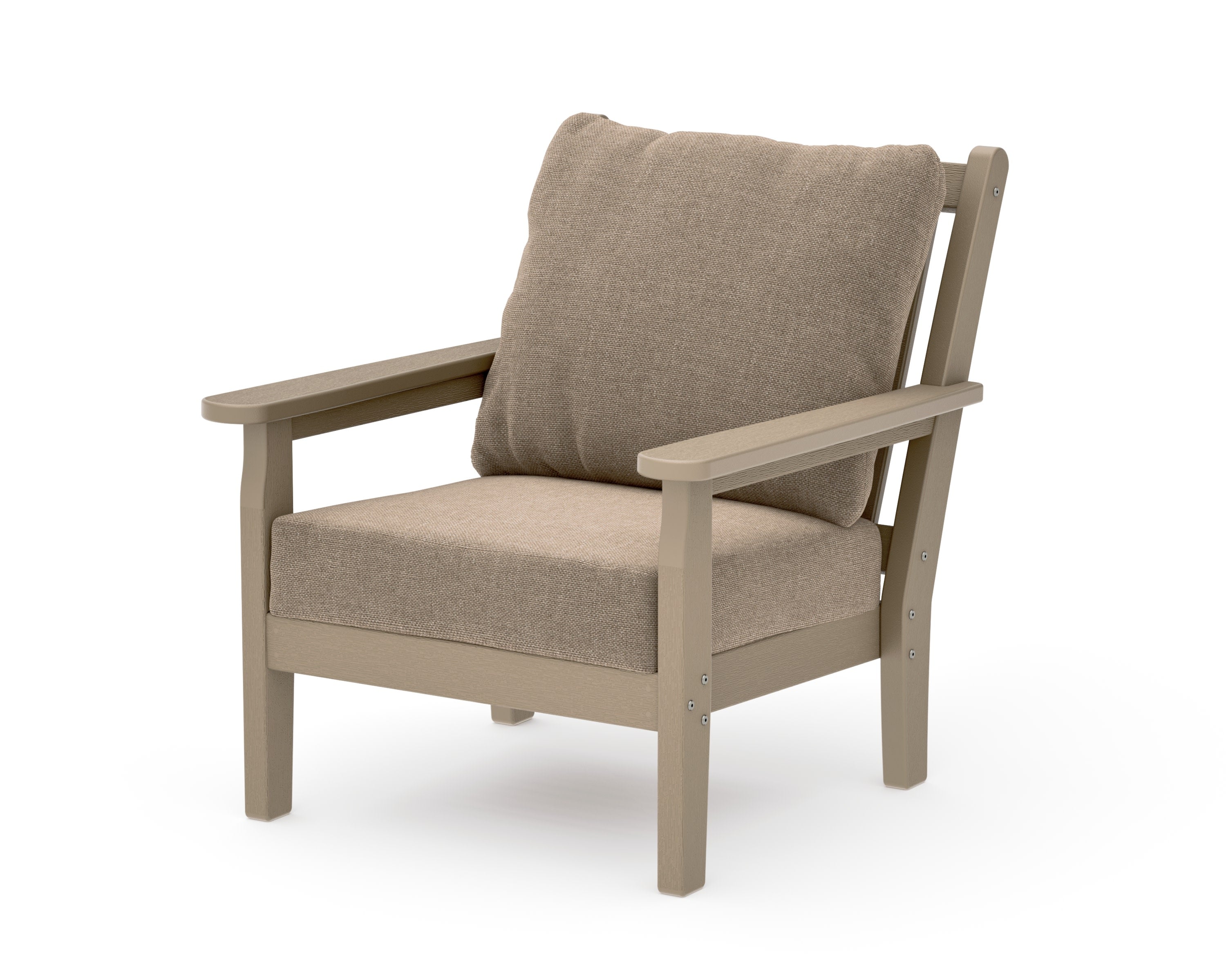 Chippendale Deep Seating Chair in Vintage Sahara / Spiced Burlap