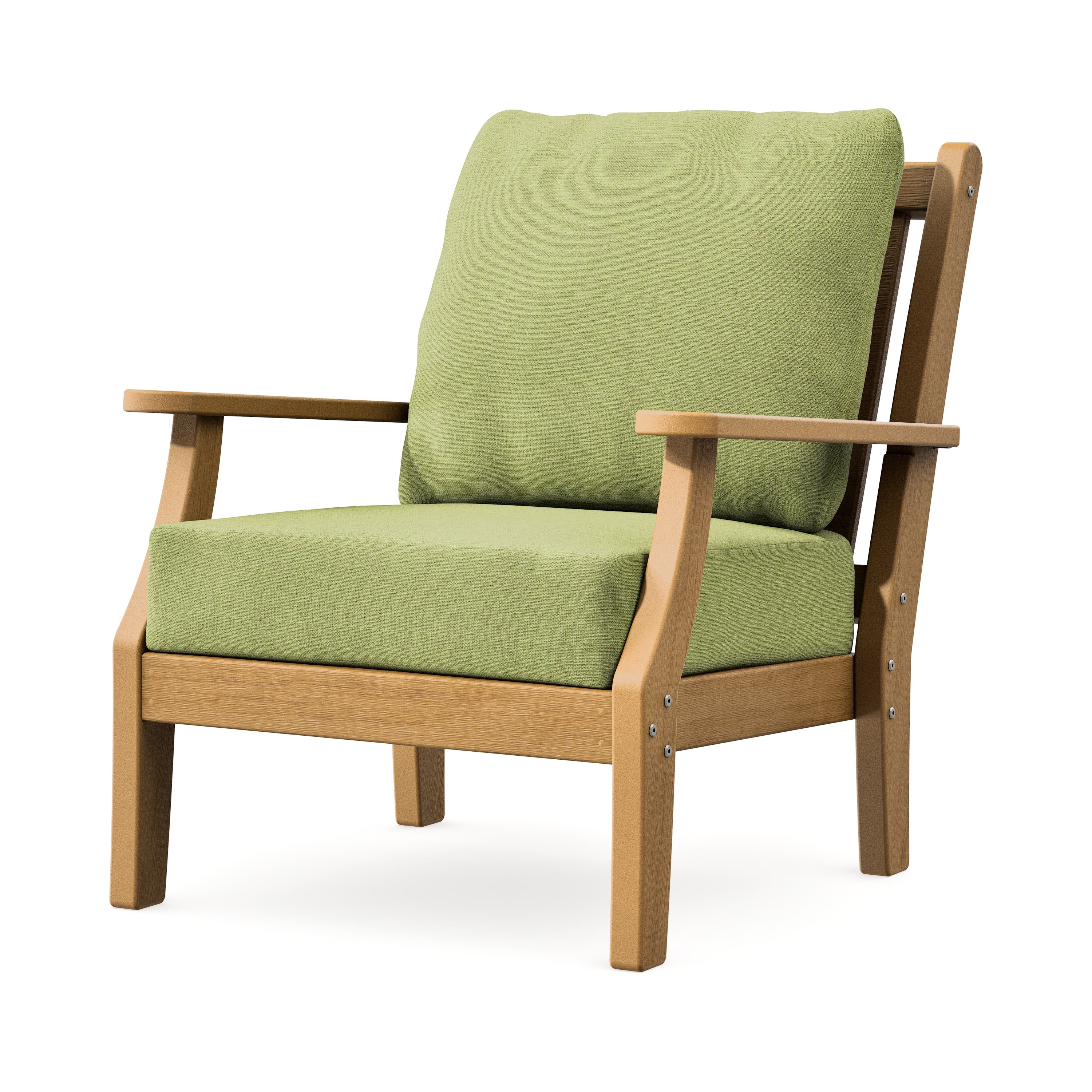 Wovendale Deep Seating Chair in Natural / Chartreuse Boucle