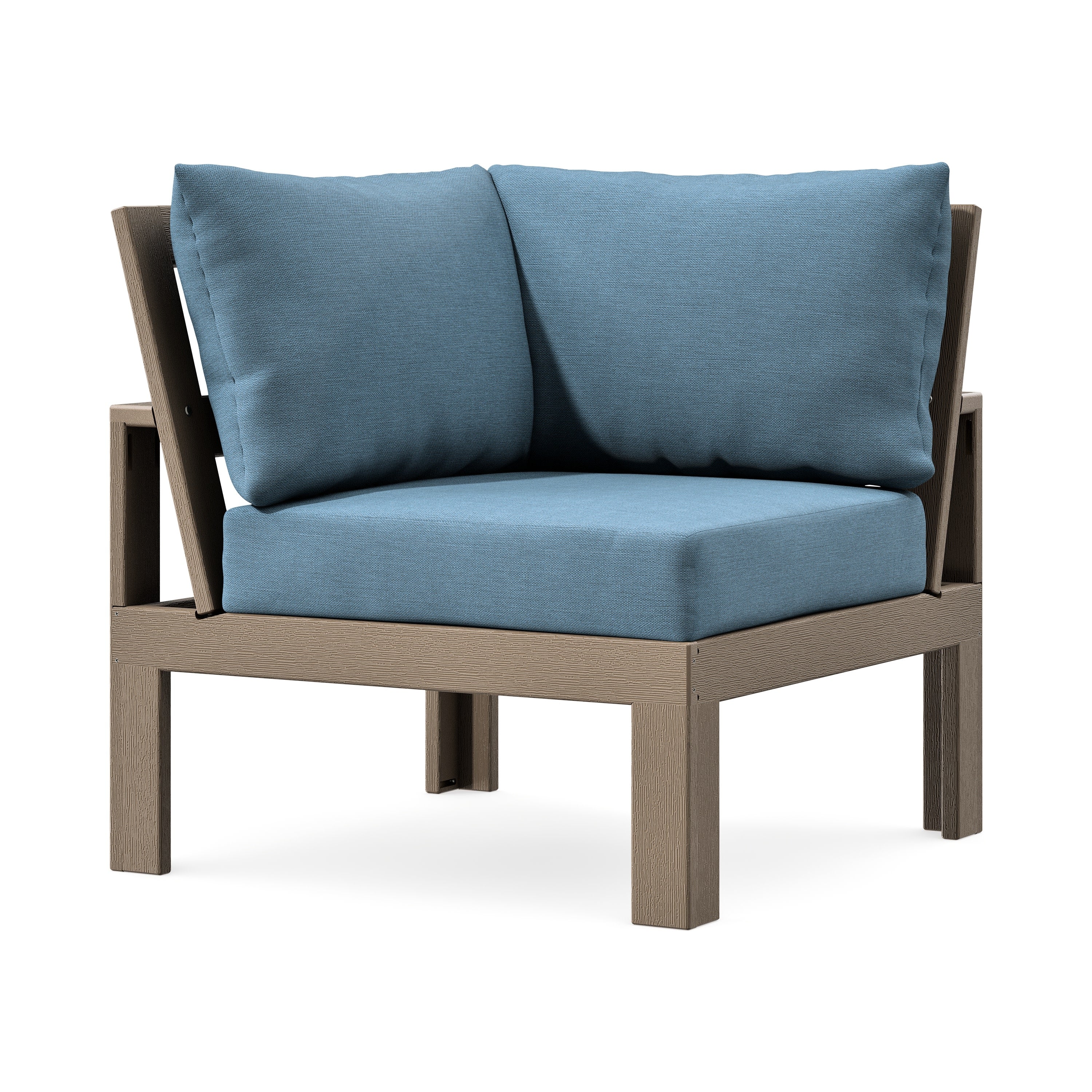 Modular Corner Chair in Vintage Sahara / Sky Blue