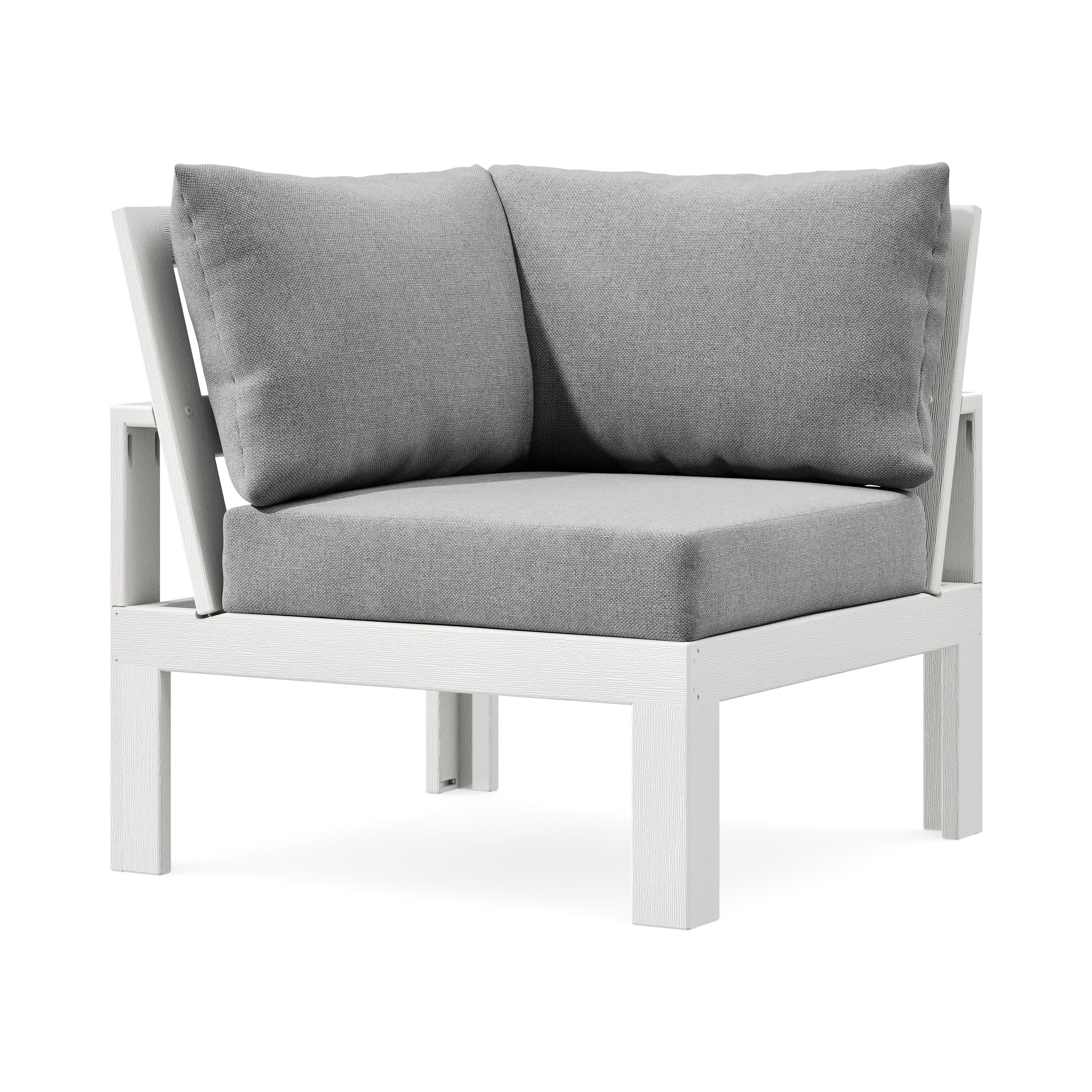 Modular Corner Chair in Vintage White / Grey Mist