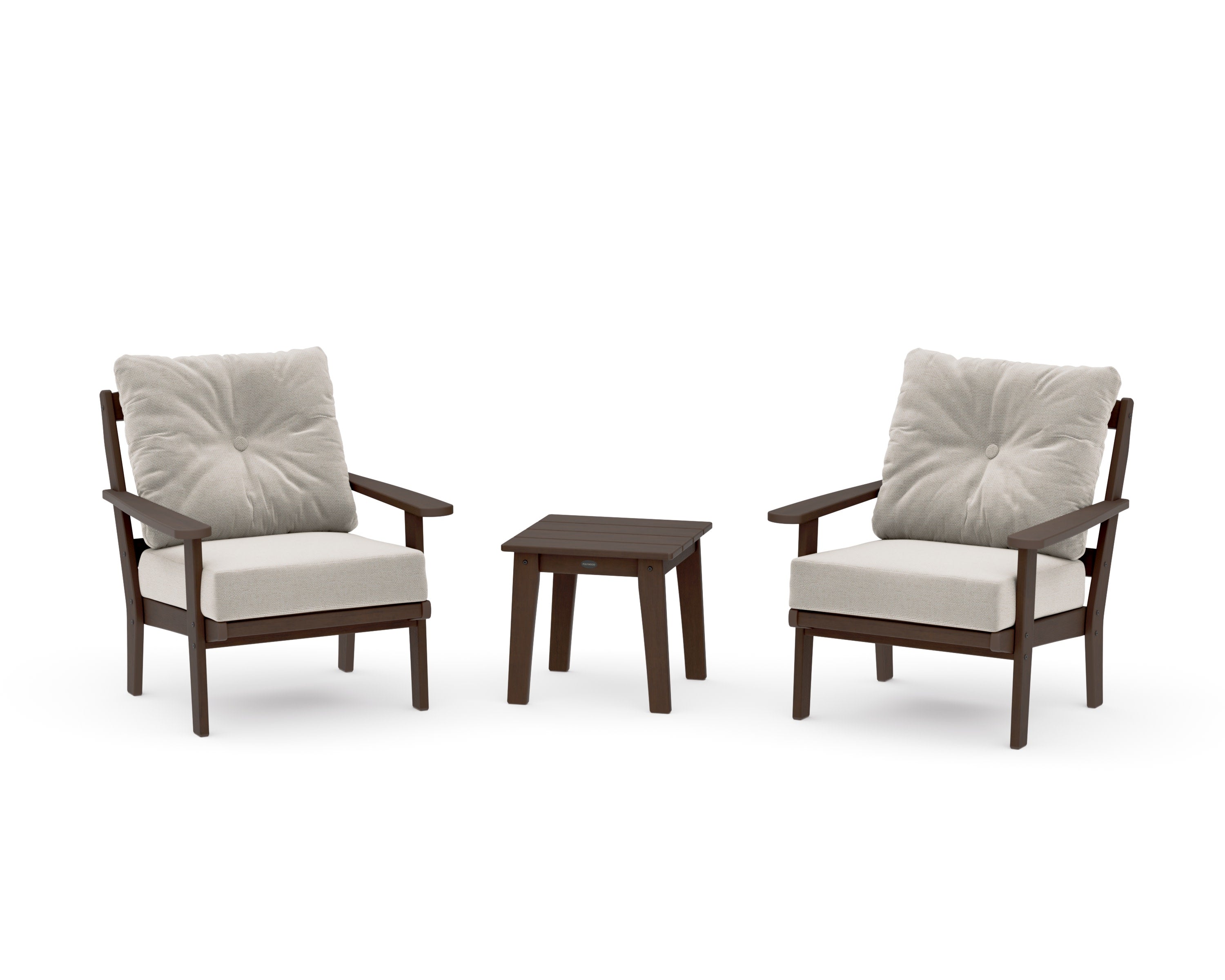 Mission 3-Piece Deep Seating Set in Kona / Dune Burlap