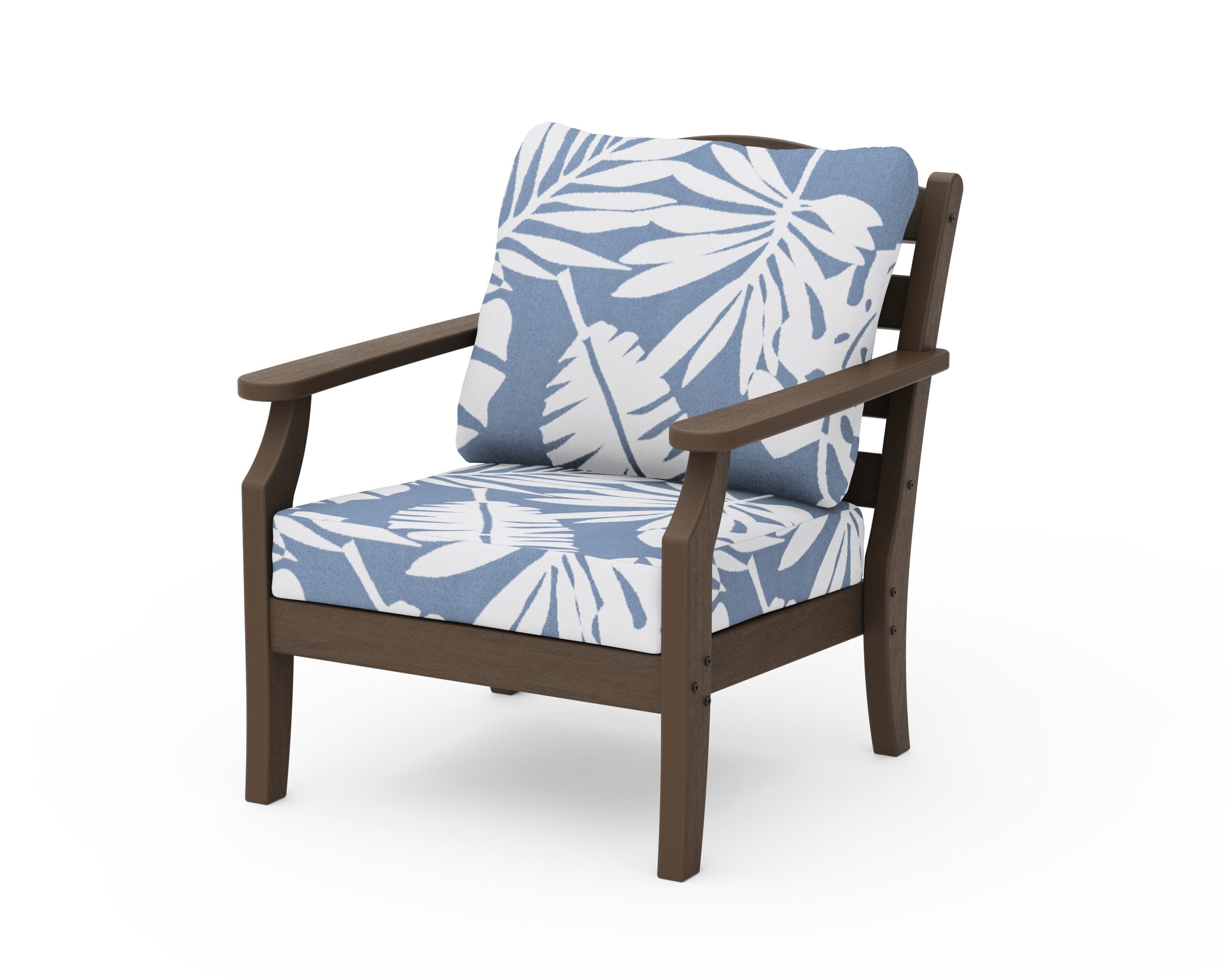 Savannah Deep Seating Chair in Kona / Leaf Sky Blue