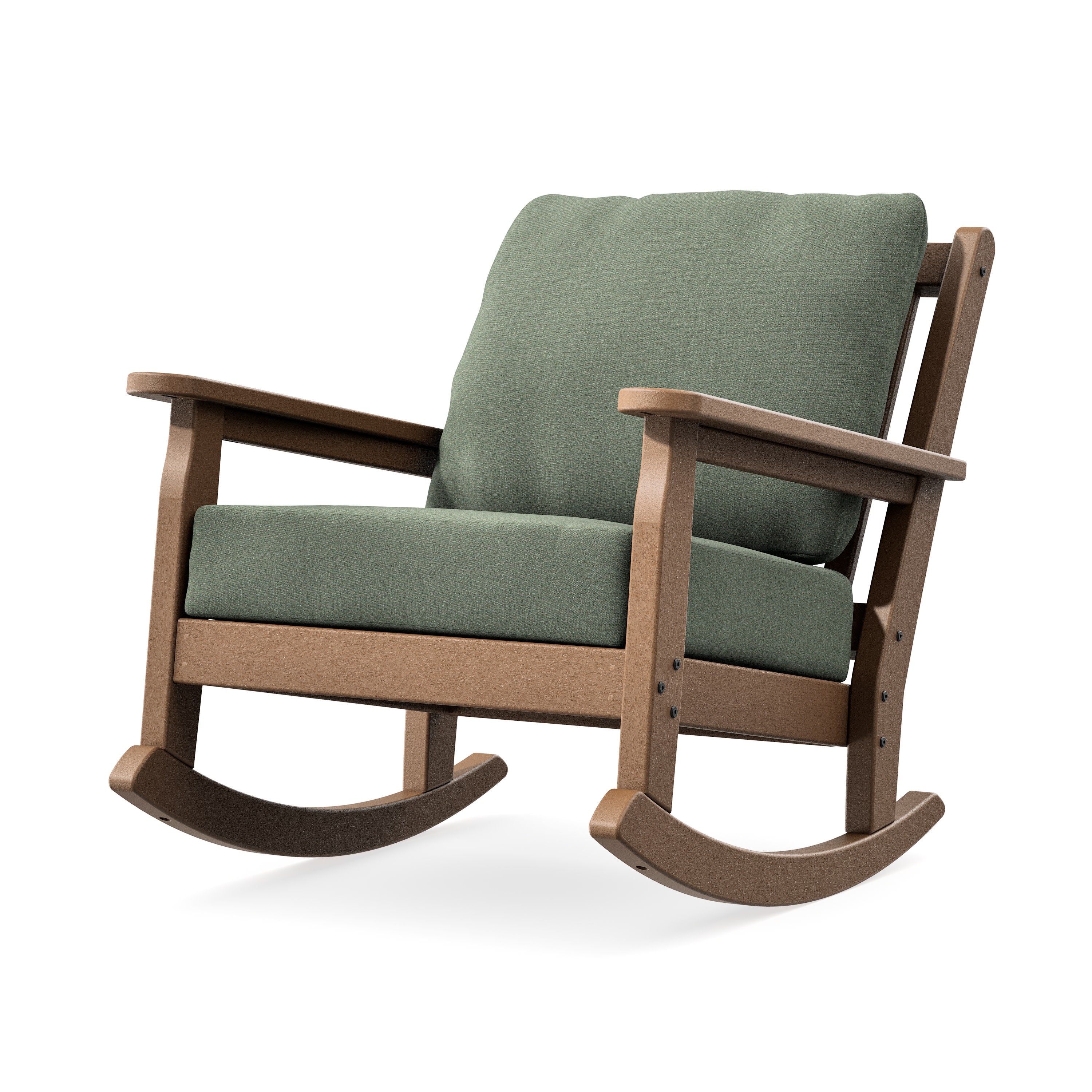 Chippendale Deep Seating Rocking Chair in Teak / Cast Sage