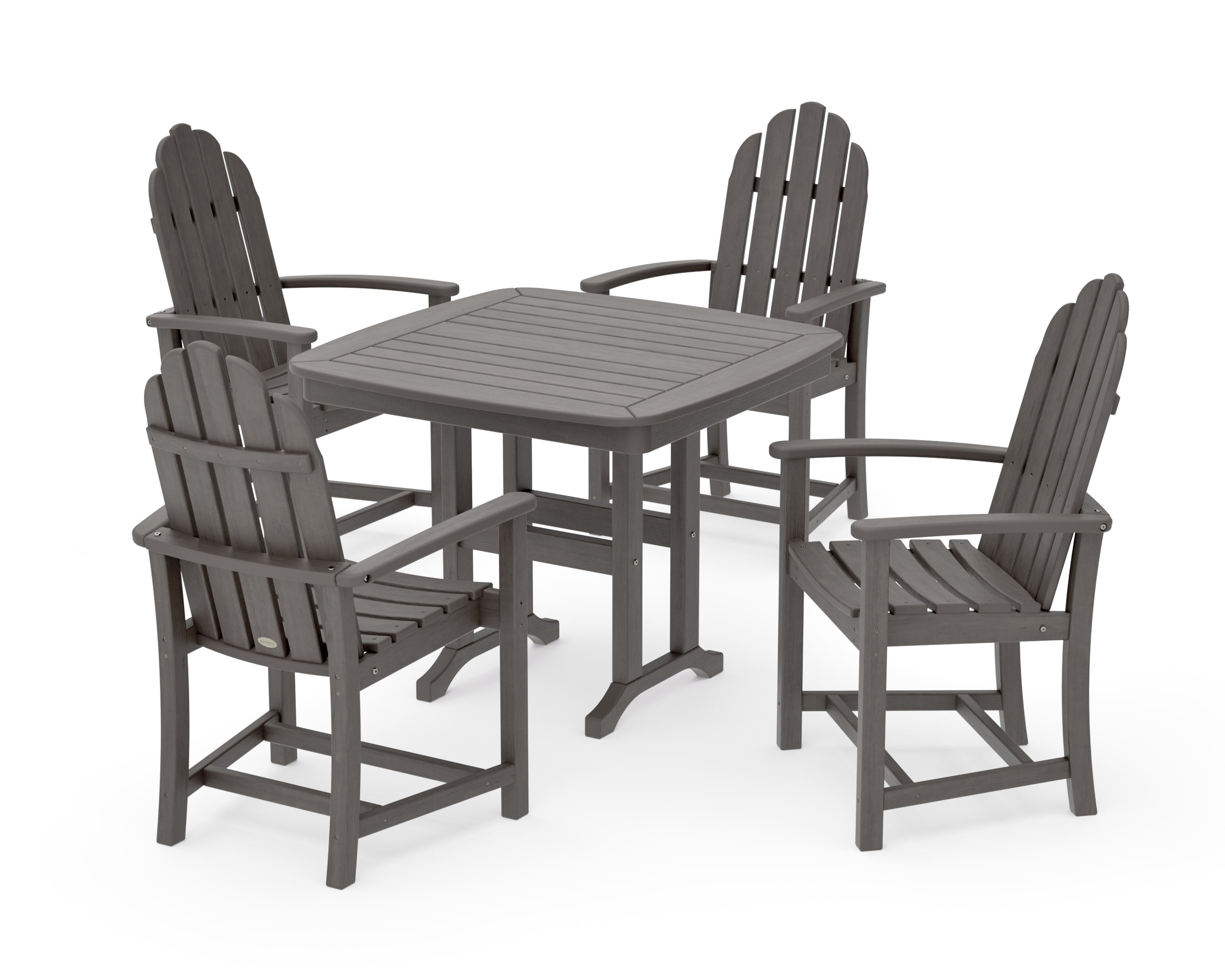 Classic Adirondack 5-Piece Dining Set in Driftwood