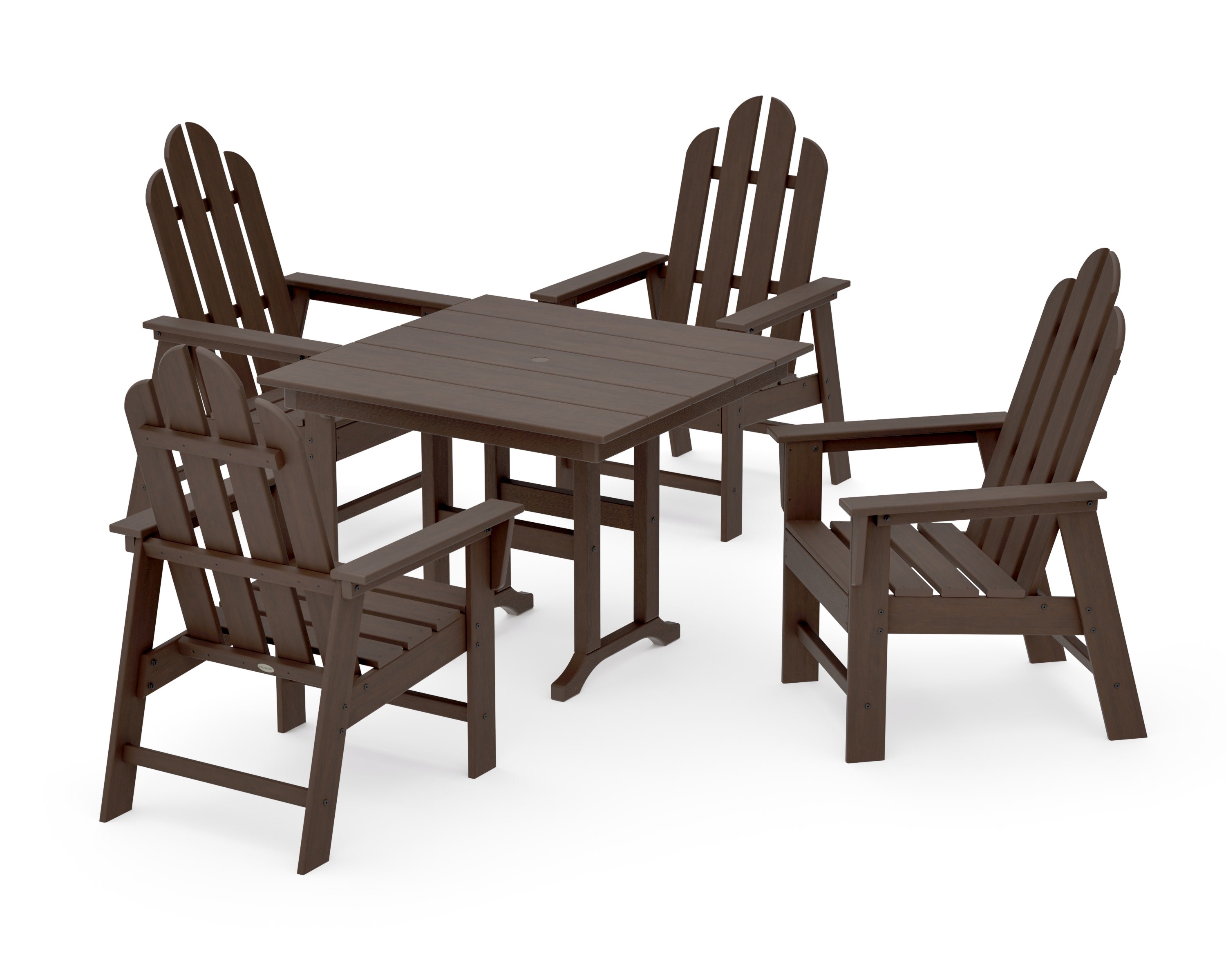 Long Island 5-Piece Farmhouse Dining Set in Kona