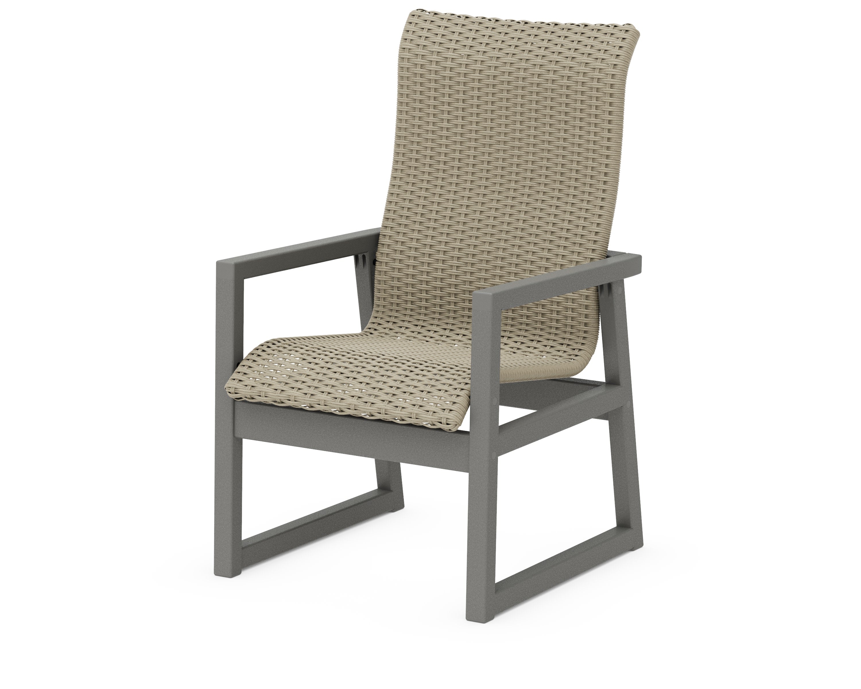 EDGE Woven High-Back Dining Arm Chair